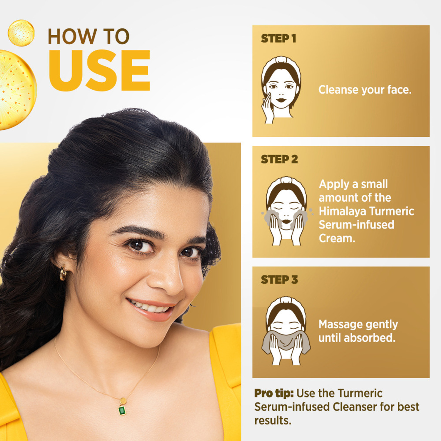 Image of HIMALAYA Turmeric Serum Cream | Niacinamide + Glycolic Acid + Vitamin E |