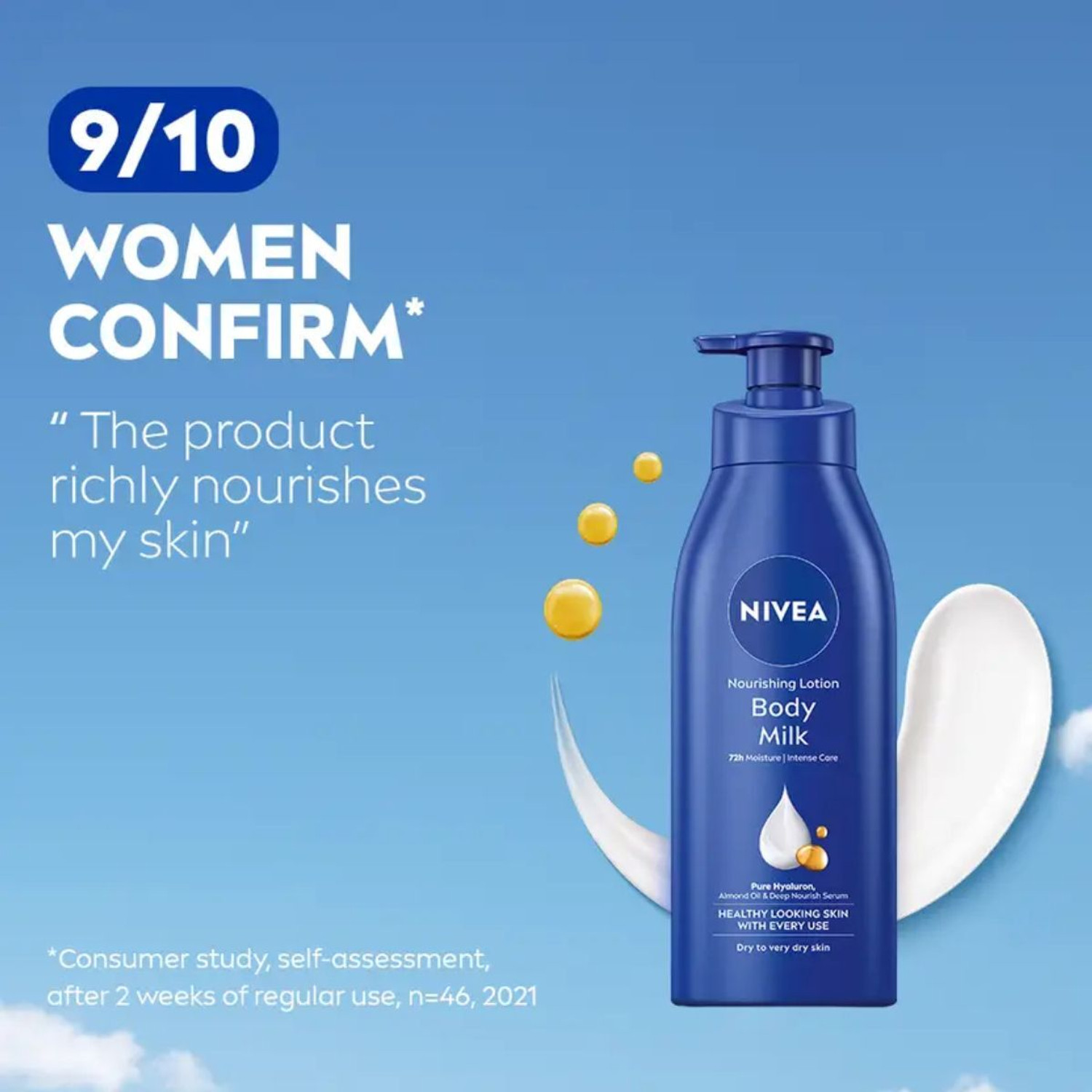 Image of NIVEA Body Milk Deep Moisture Lotion - Dermatologist Tested for Daily Moisturizing