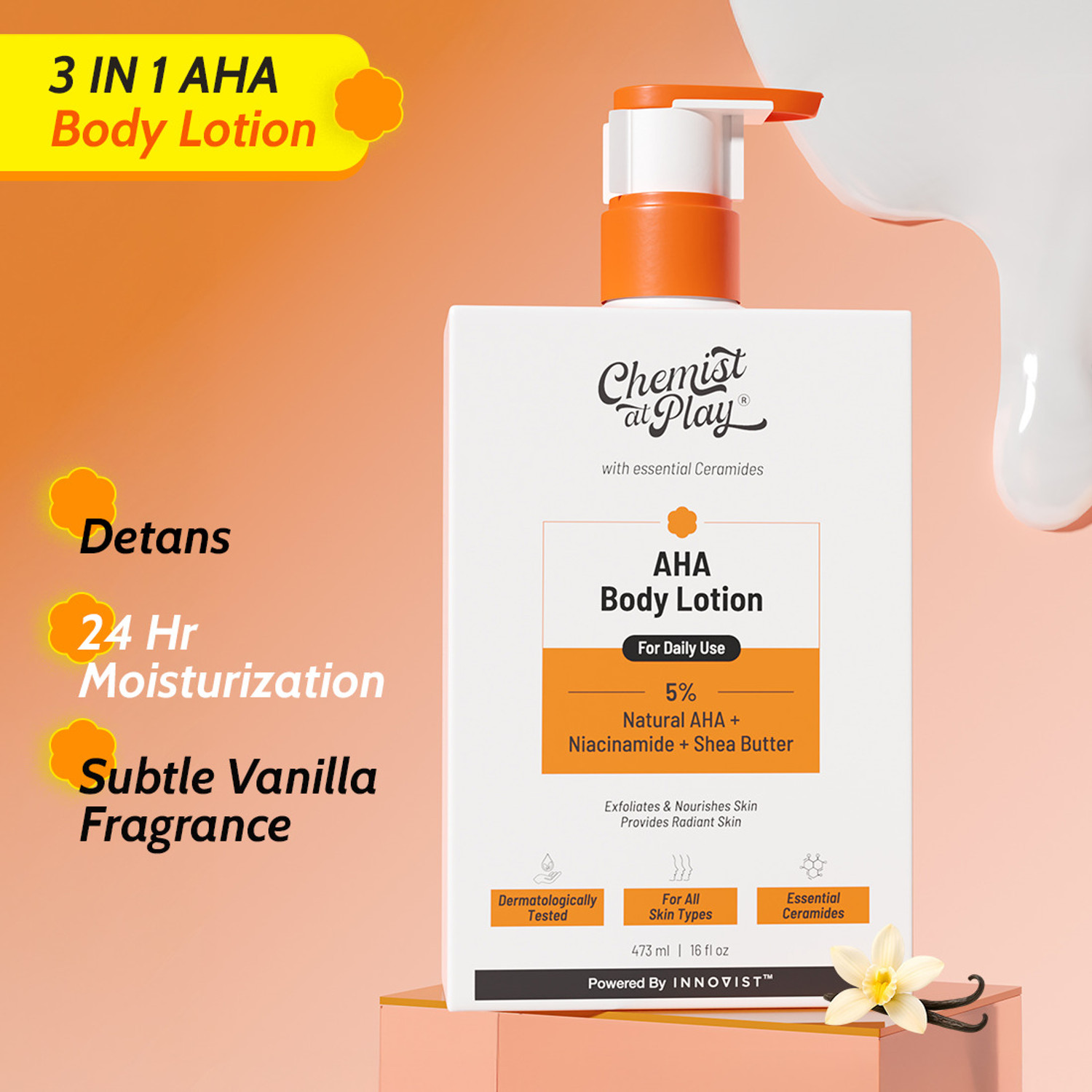 Image of Chemist at Play AHA Body Lotion with 5% AHA, Niacinamide, Shea Butter for Moisturization