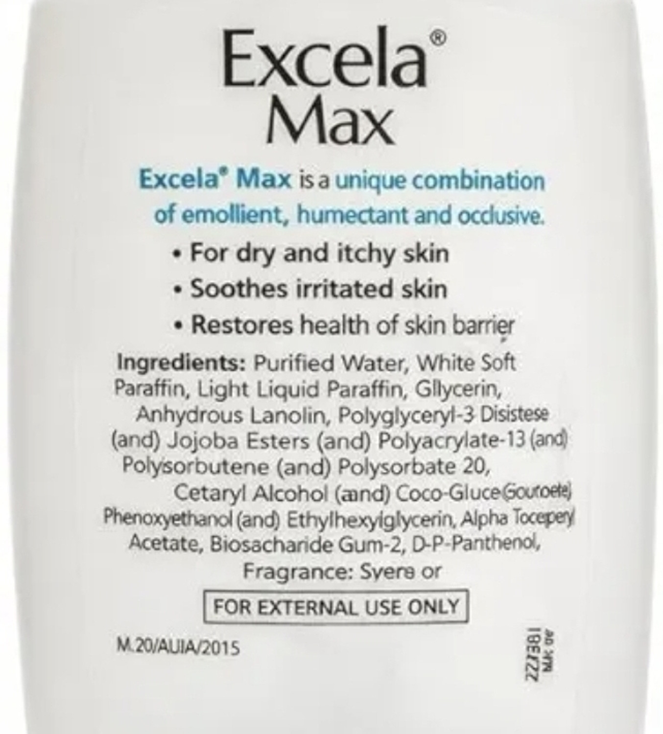 Image of excelamax Moisturiser For Dry and Itchy Skin | Paraben Free