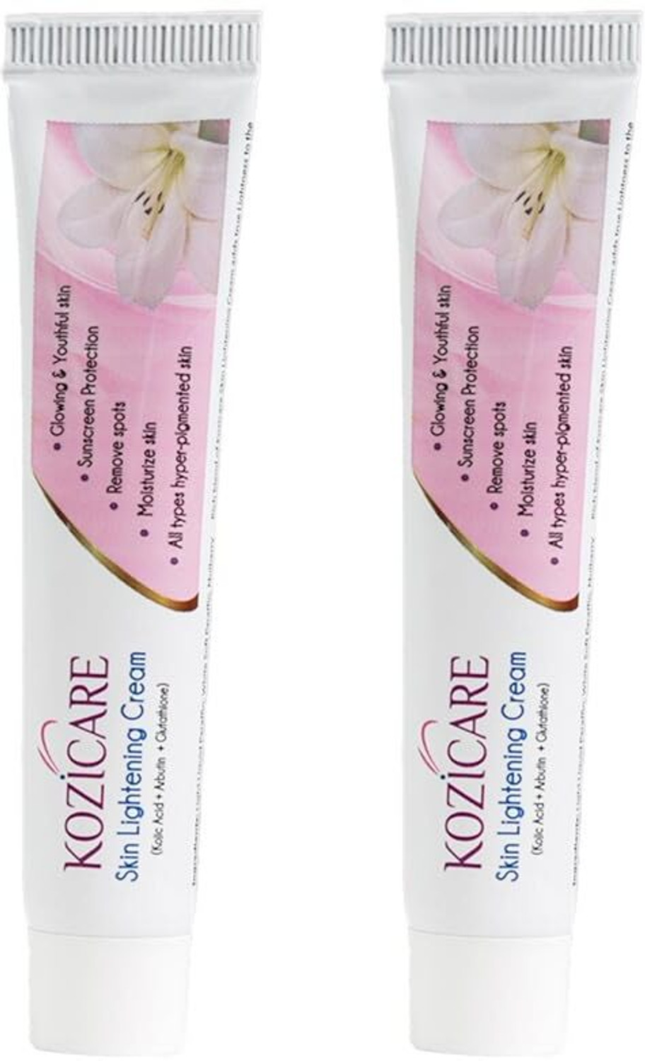 Image of Kozicare Kojic Acid Cream, Glutathione Cream with Niacinamide Dark Spot & Tan Removal