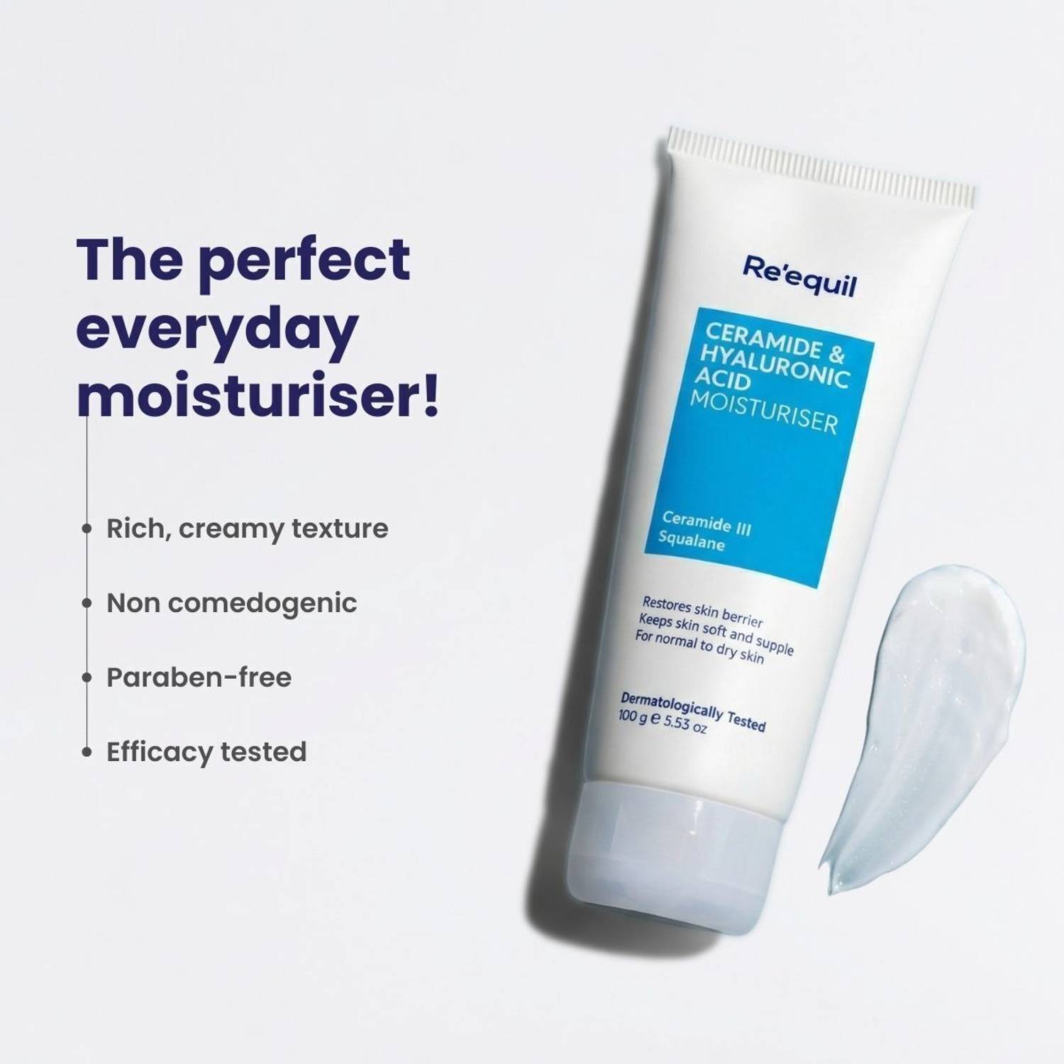 Re'equil Ceramide & Hyaluronic Acid Moisturiser 100g - Image 4