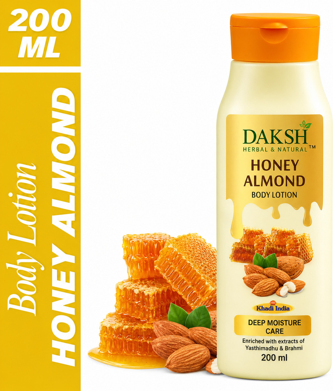 Image of MEGHDOOT Honey Almond Body Lotion For Deep Moisture Care