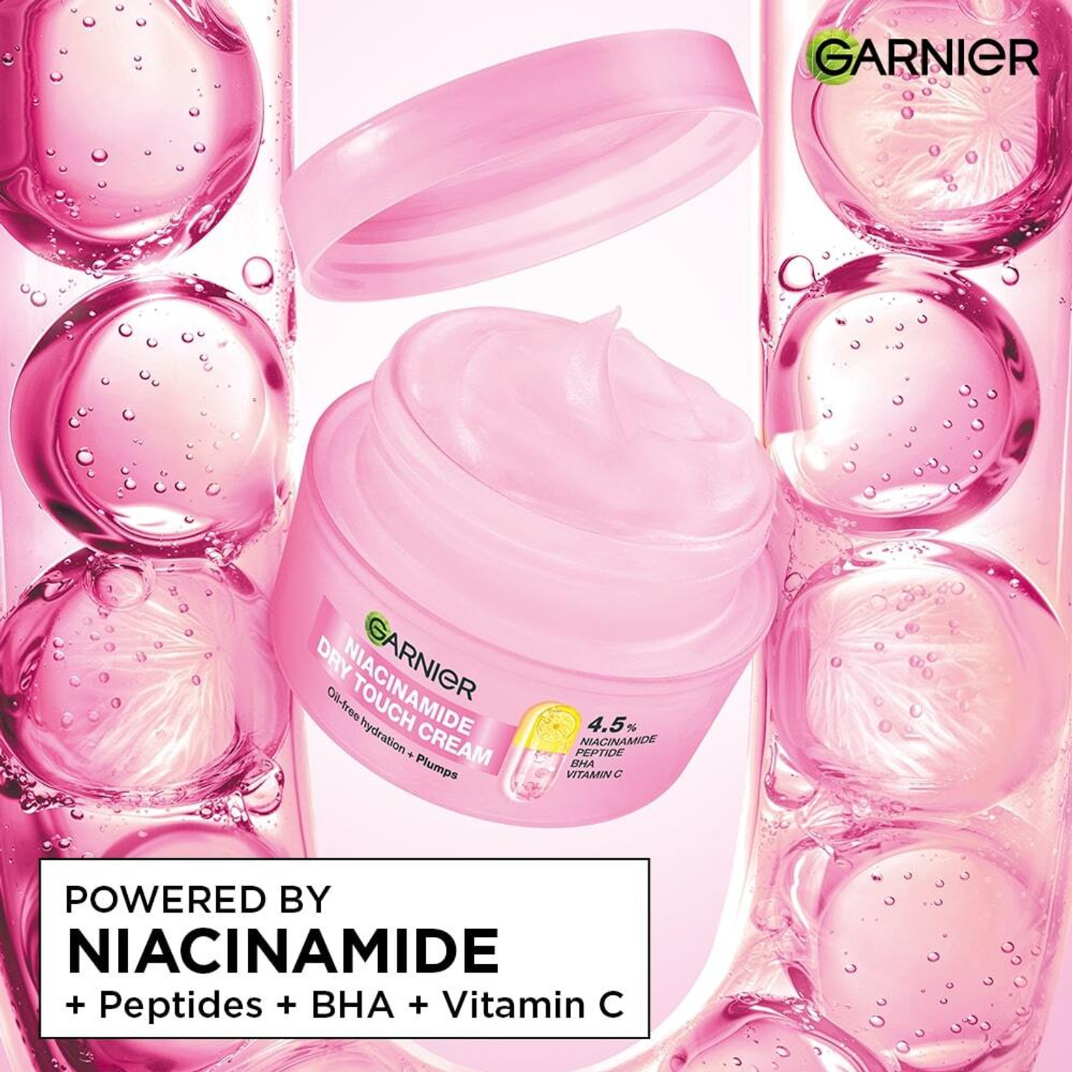 Image of GARNIER Fresh & Plump Niacinamide Sorbet Moisturizer Cream, For Hydration & Plumping
