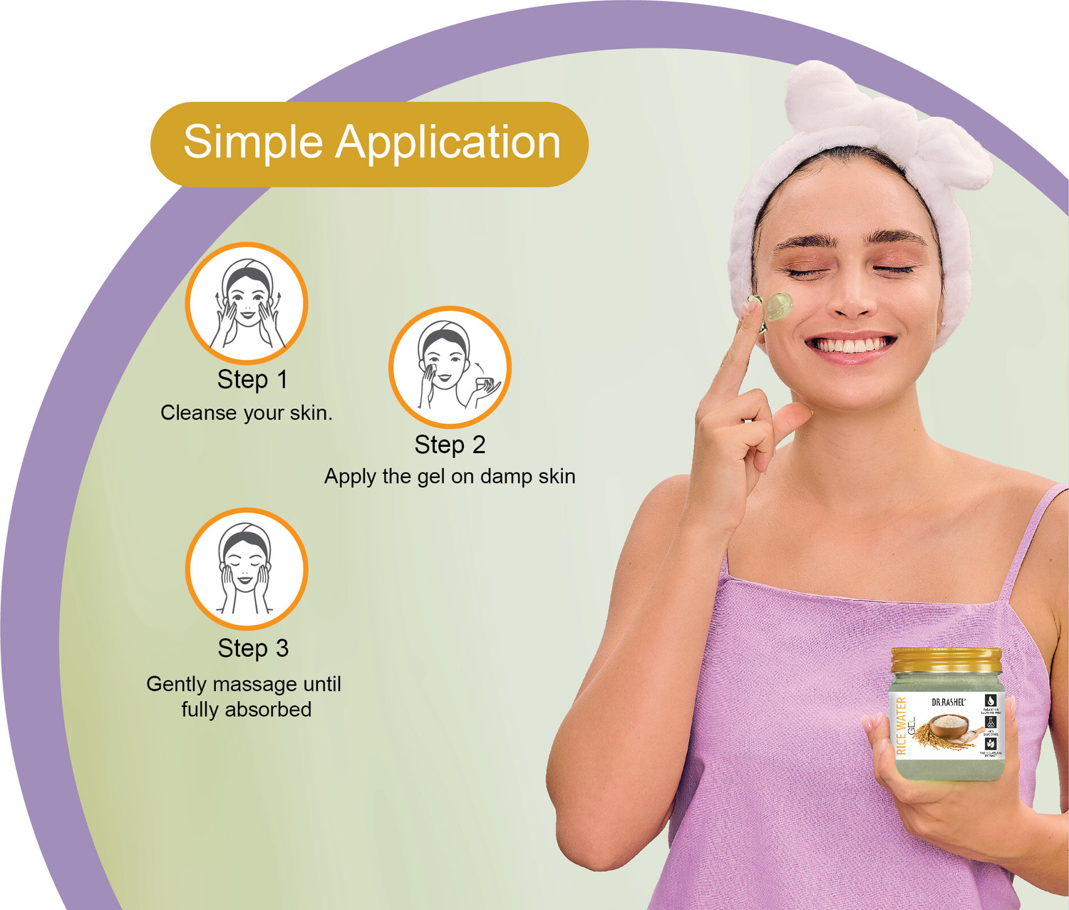 Image of DR.RASHEL Rice Water Gel for Face & Body | Natural Moisturizer, Soothing & Skin Radiance