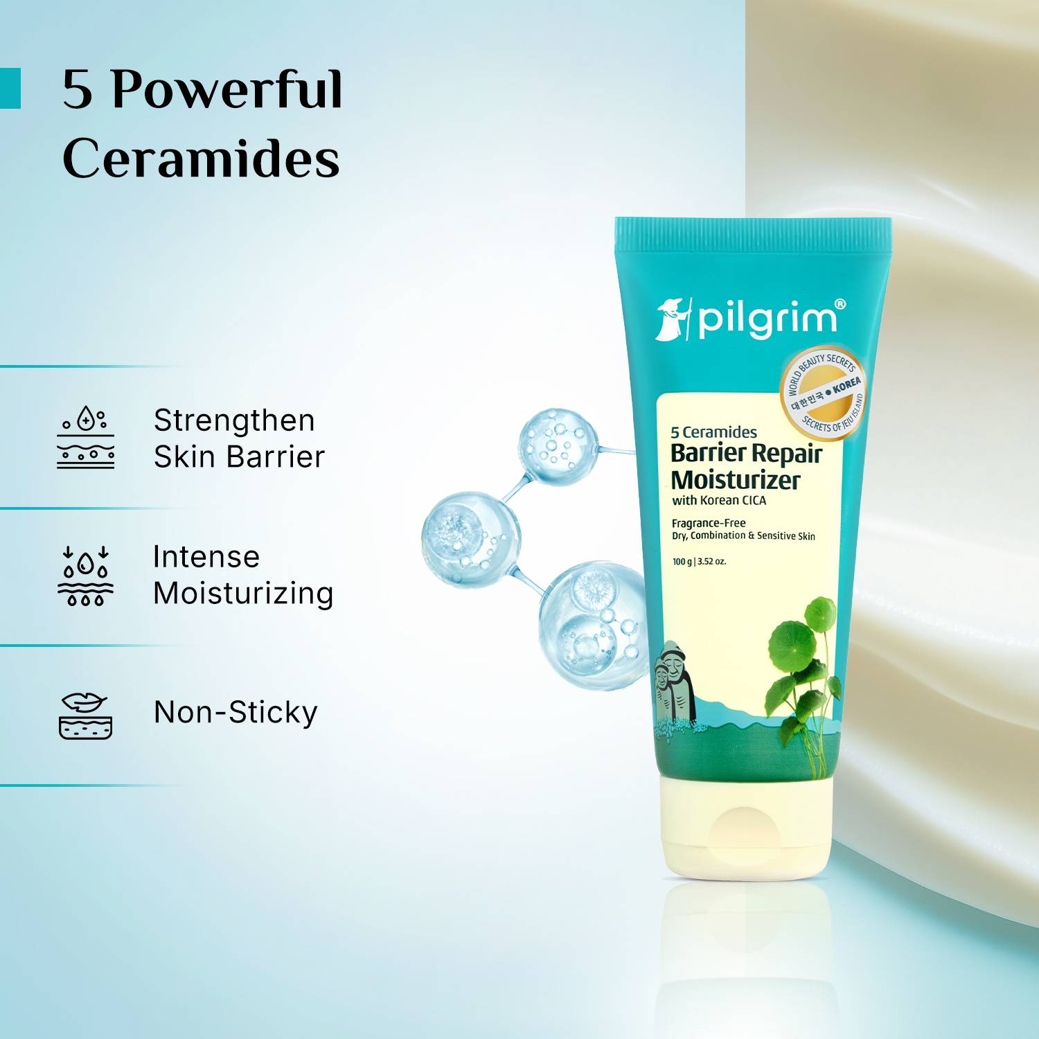 Pilgrim 5 Ceramides Moisturizer with CICA - Image 4
