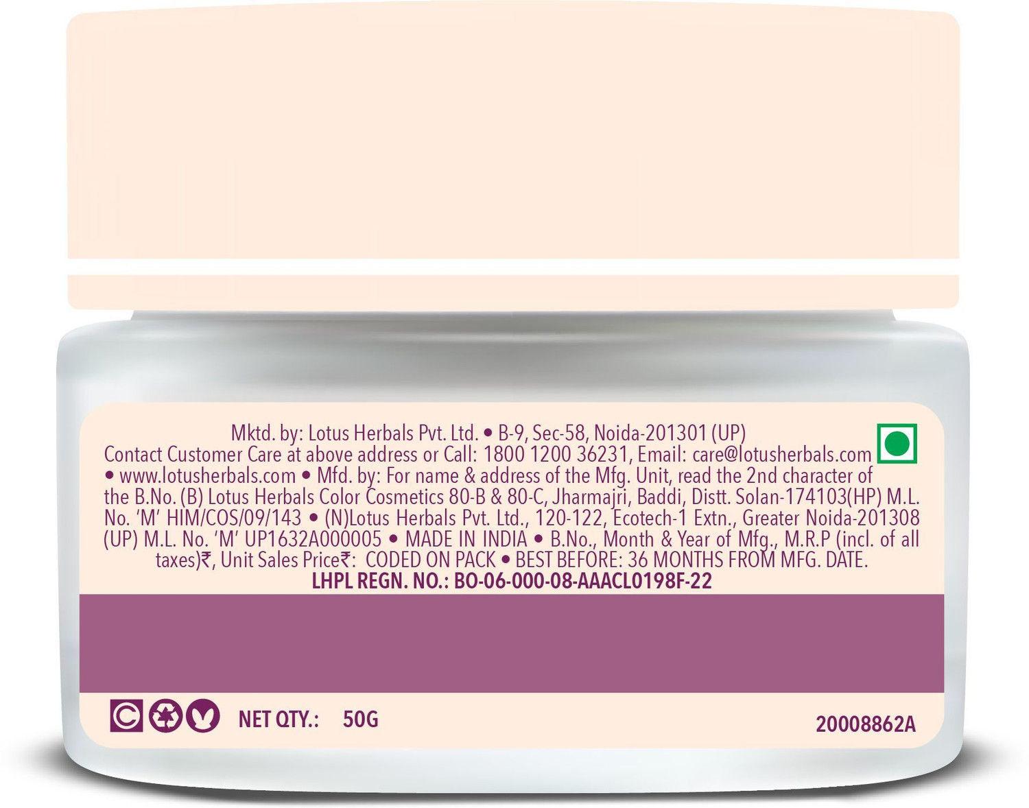 Image of LOTUS HERBALS Papayablem Papaya-N-Saffron Anti-Blemish Cream