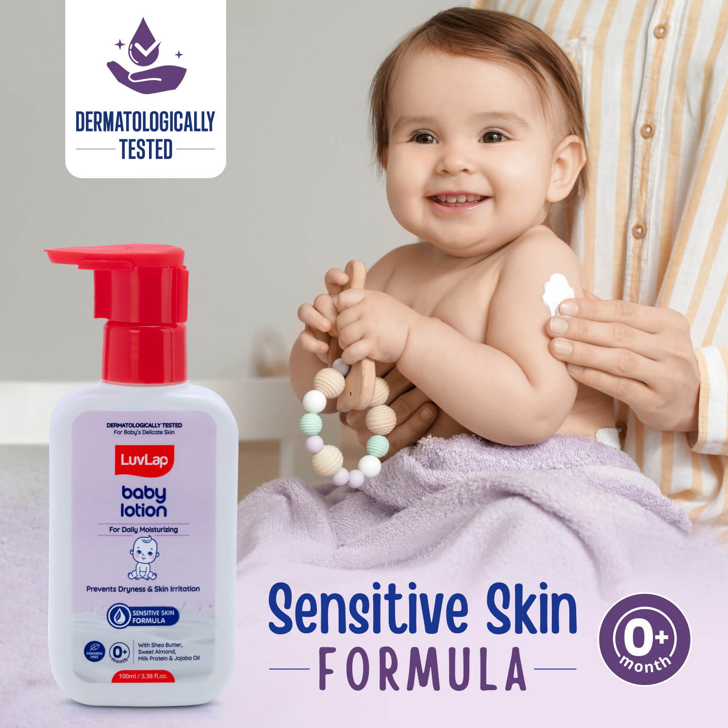 Image of LuvLap Baby Lotion with Milk Protein