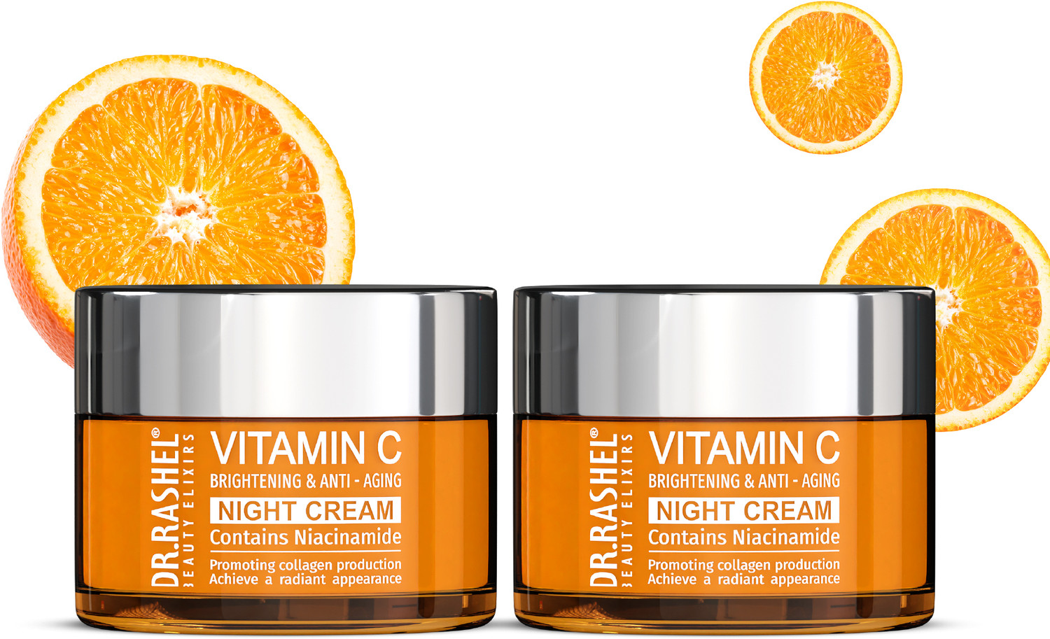 Image of DR.RASHEL Vitamin C Night Cream | Brightening & Anti-Aging | Niacinamide formula
