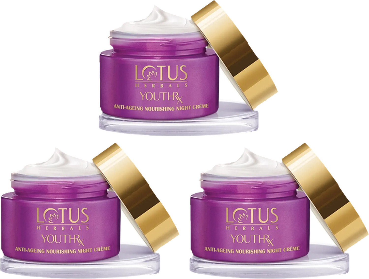 Image of LOTUS HERBALS YouthRx Anti Ageing Nourishing Night Cream | For Fine Lines & Wrinkles | 50g