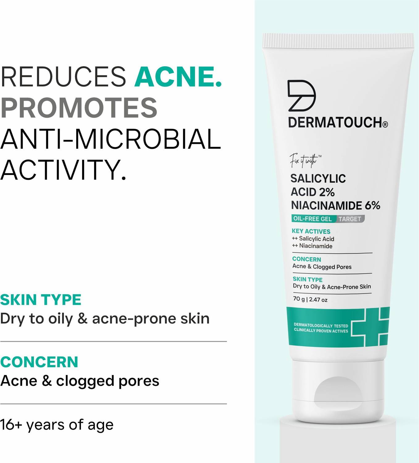 Dermatouch Salicylic Acid 2% Niacinamide 6% Anti-Acne Gel - Image 3