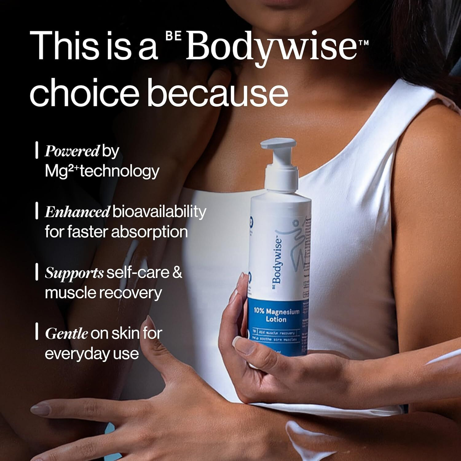 Image of Be Bodywise 10% Magnesium Body Lotion | For Muscle Recovery & Relaxation