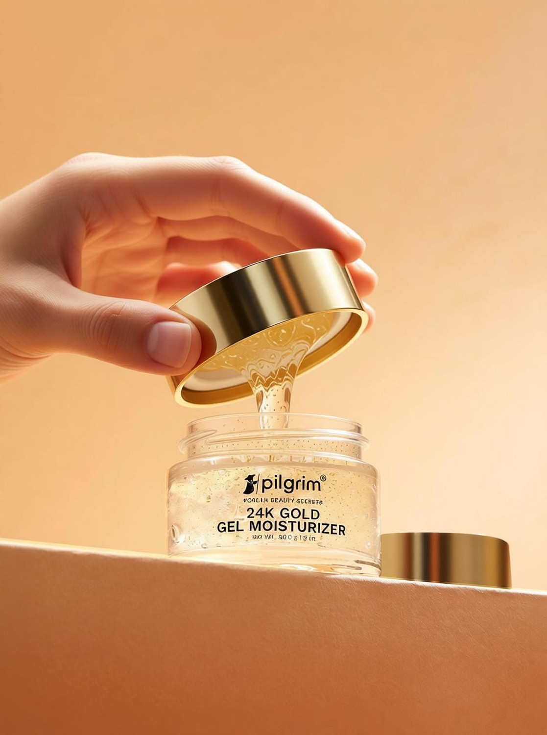 Image of Pilgrim 24k Gold Gel Moisturizer with Hyaluronic Acid & Alpha Arbutin