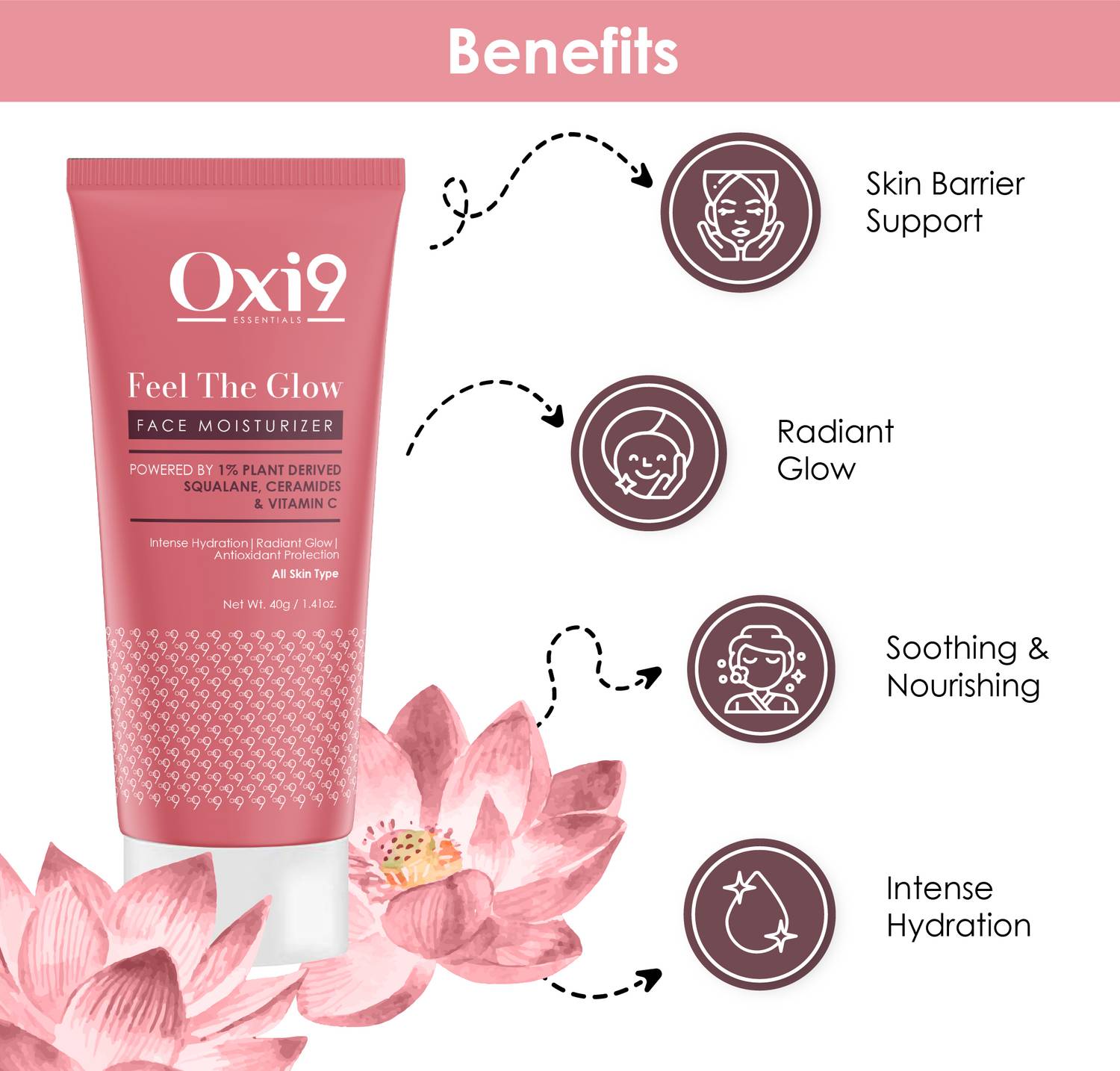 Oxi9 Feel the Glow Face Moisturizer 40g - Price in India, Buy Oxi9