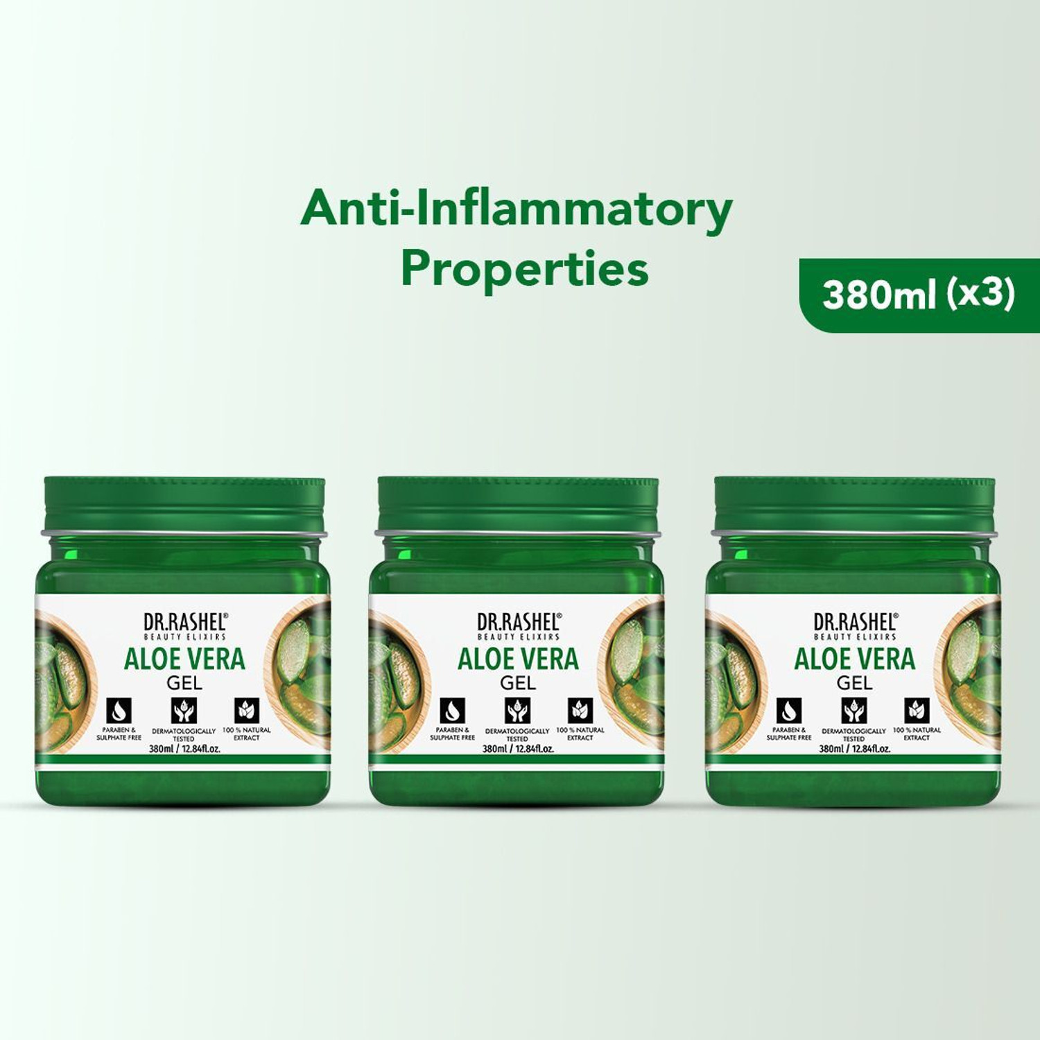 DR.RASHEL Aloe Vera Gel with 100% Natural Extracts | Soothes & Hydrates Skin (Pack of 3)