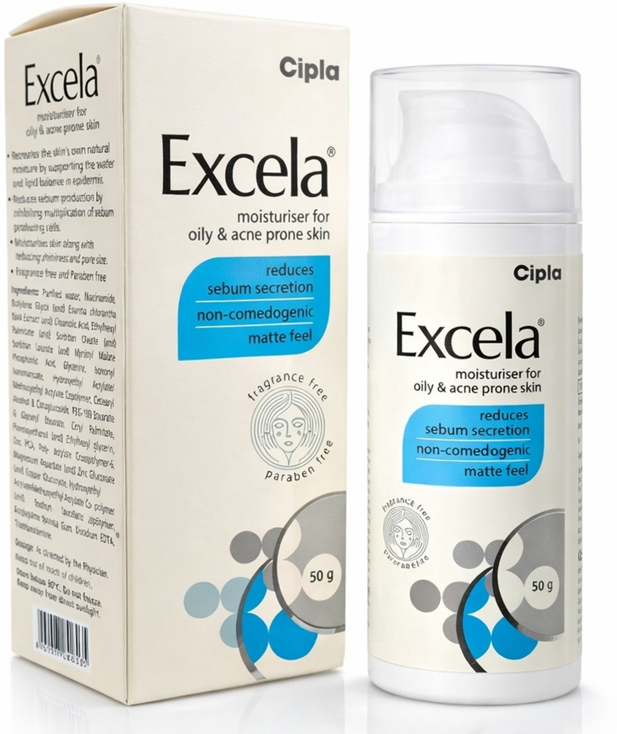 Image of Excela MOISTURISER CREAM FOR OILY AND ACNE PRONE SKIN