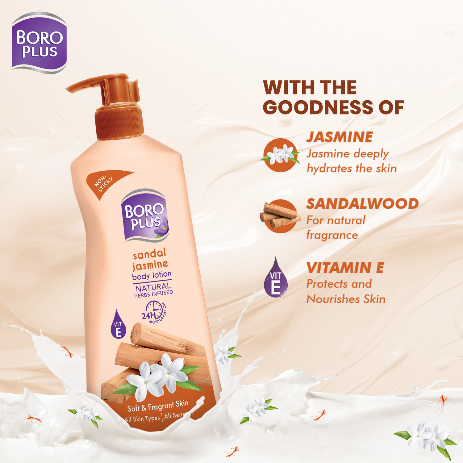 Image of BOROPLUS Sandal & Jasmine Body Lotion