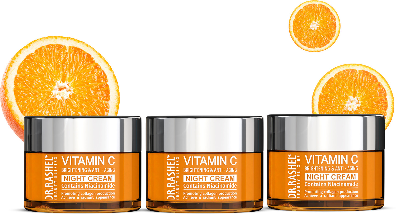 Image of DR.RASHEL Vitamin C Night Cream | Brightening & Anti-Aging | Niacinamide Formula