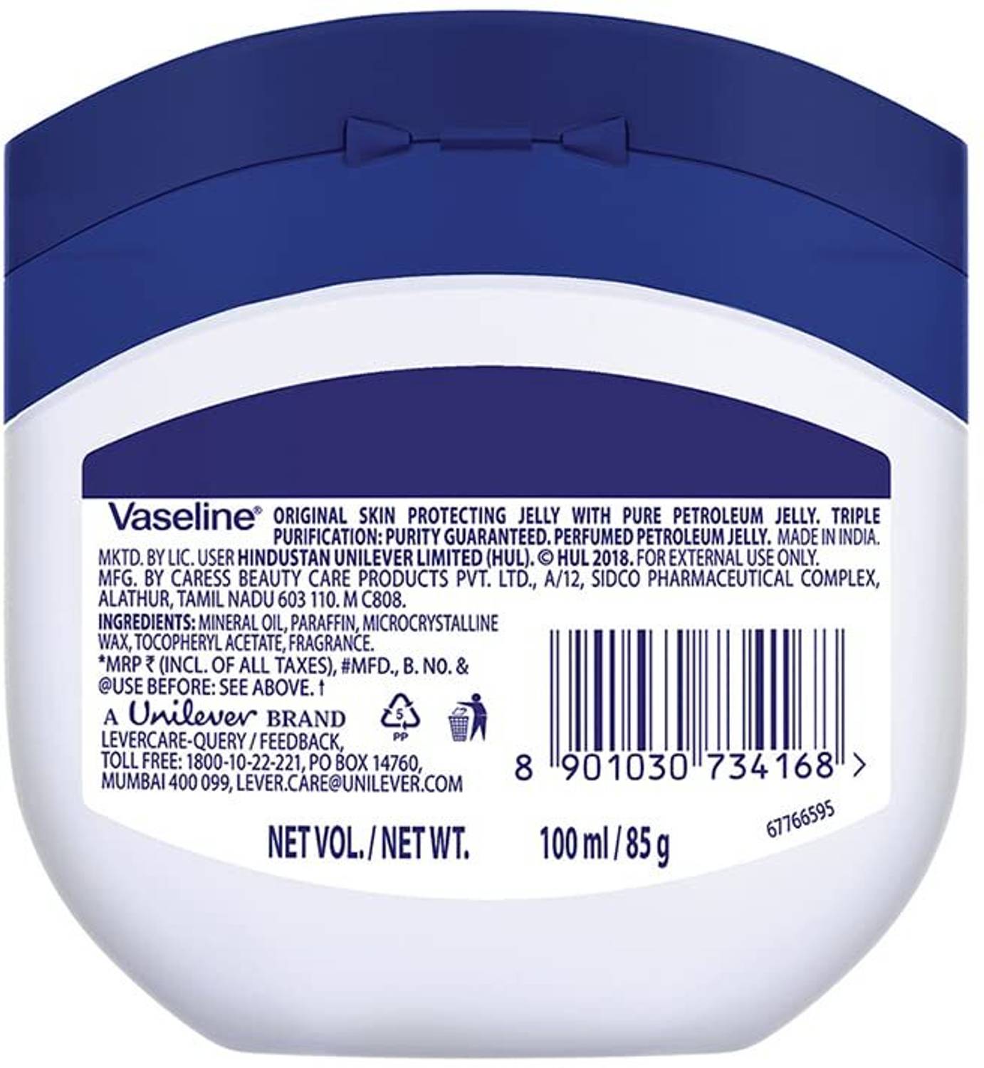 Vaseline Original Skin Protecting Jelly, 100 ml - Image 2