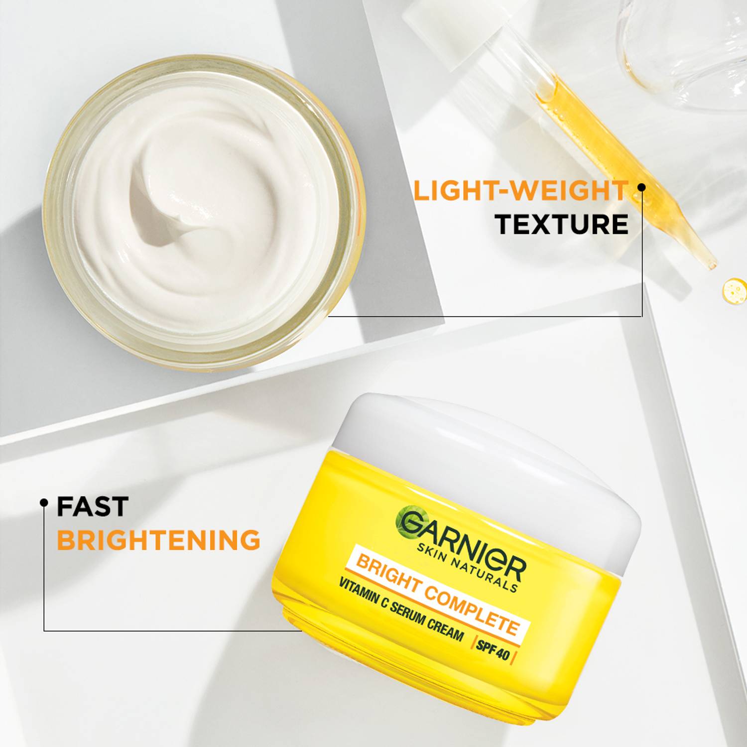 GARNIER Bright Complete Serum Cream SPF Pack of 2 · 45 g (90 g total) - Image 3