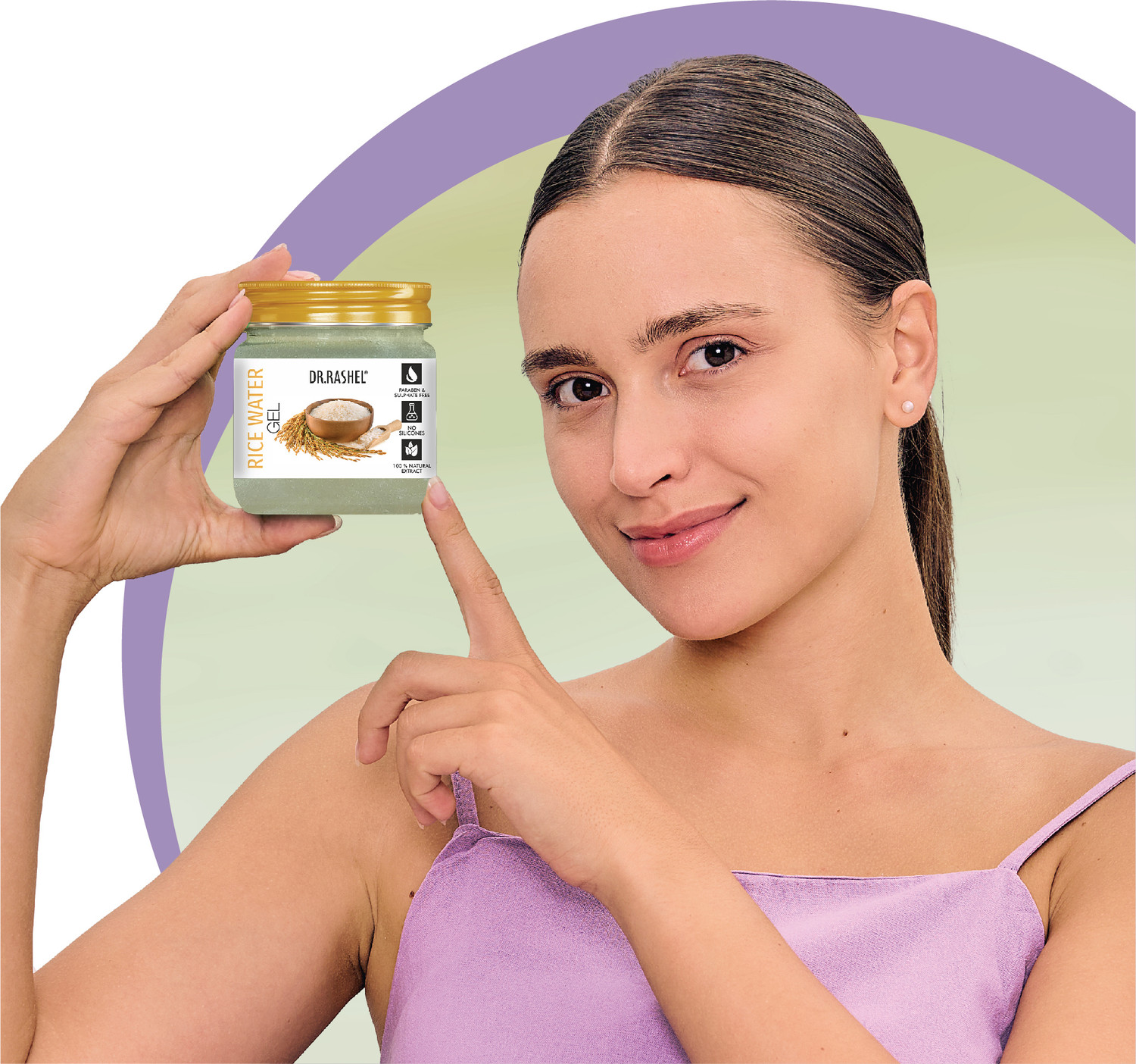 Image of DR.RASHEL Rice Water Gel for Face & Body | Natural Moisturizer, Soothing & Skin Radiance