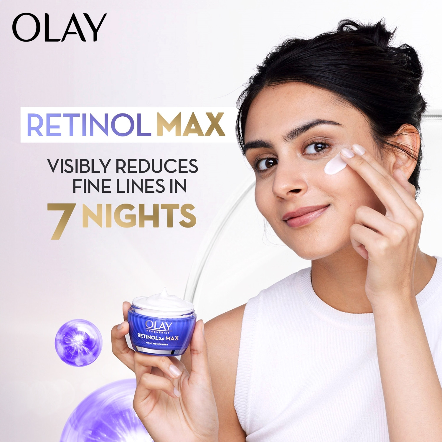 Image of OLAY Retinol24 Max Night Cream, Visibly Reduces Fine Lines in 7 Nights All Skin Types