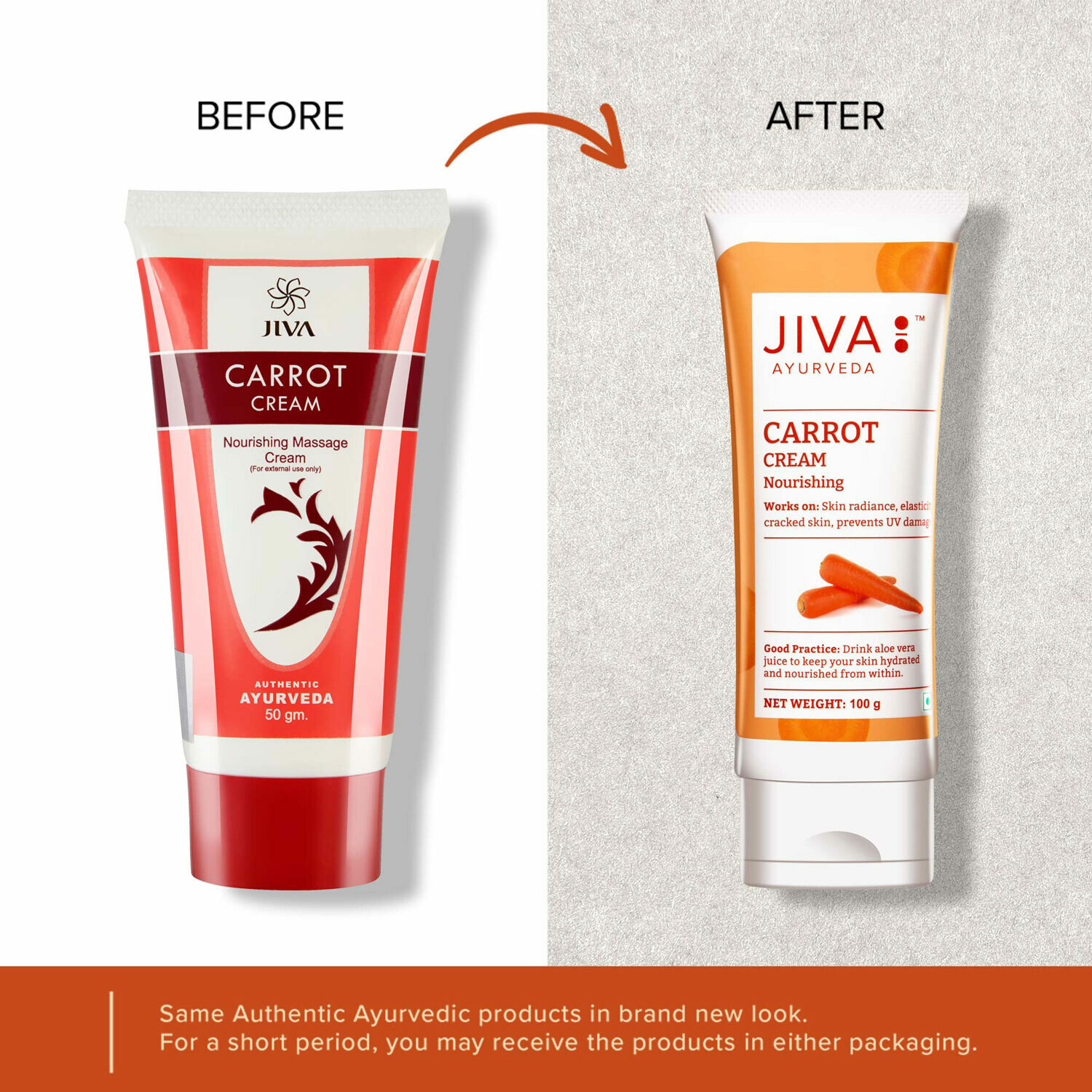 Image of JIVA Carrot Cream 100 gm Pack of 2