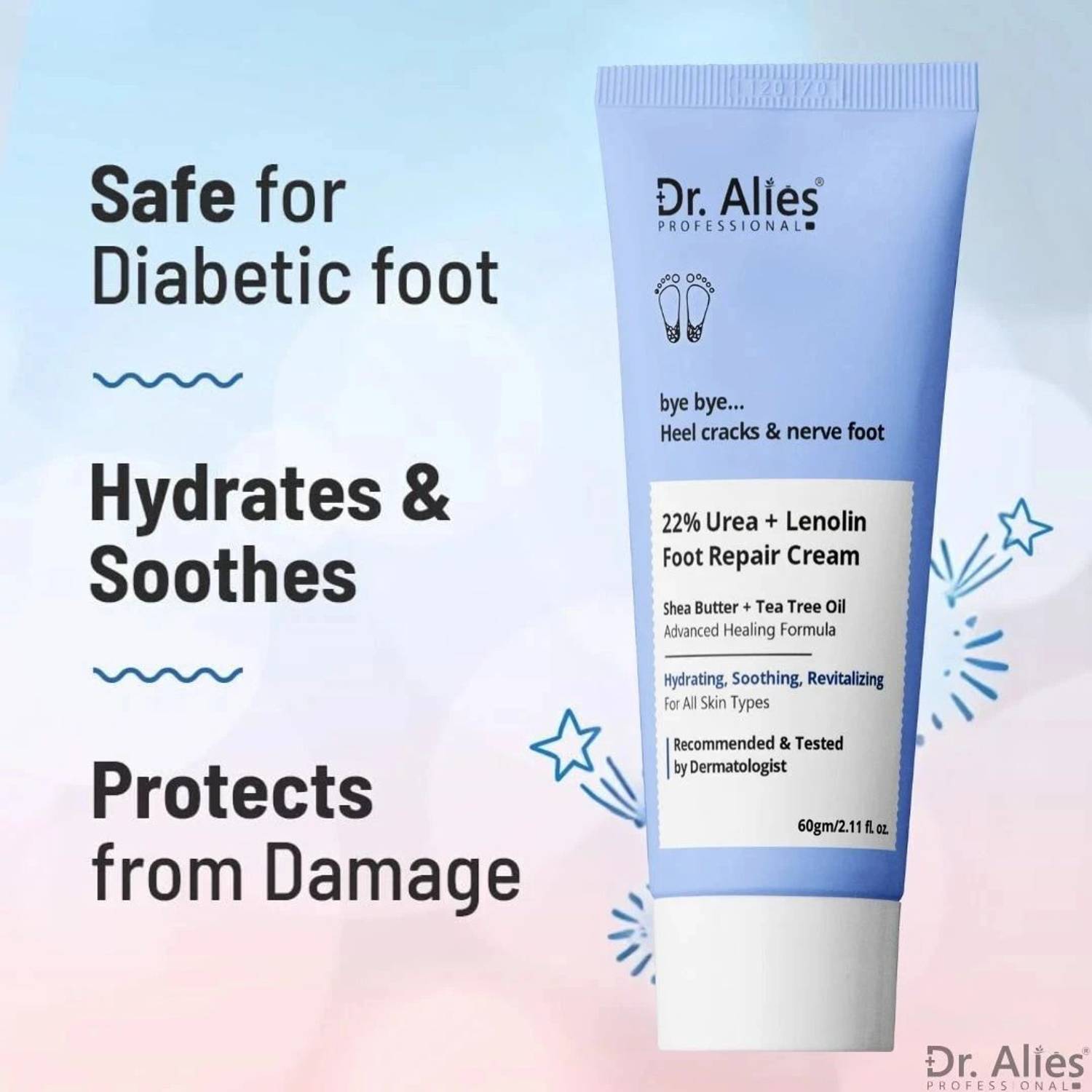Dr. Alies Professional 22% Urea Foot Care Cream, 100g - Image 2