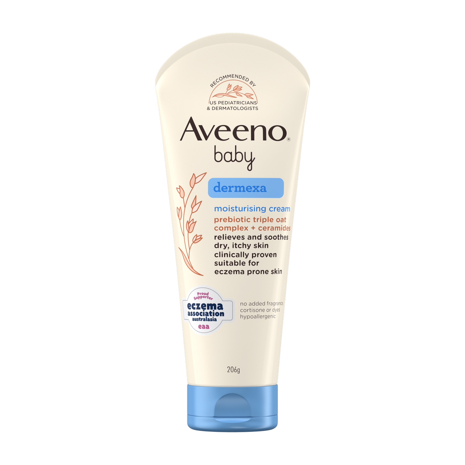 Image of Aveeno Baby Dermexa Moisturising Cream | Relieves and soothes dry and itchy skin
