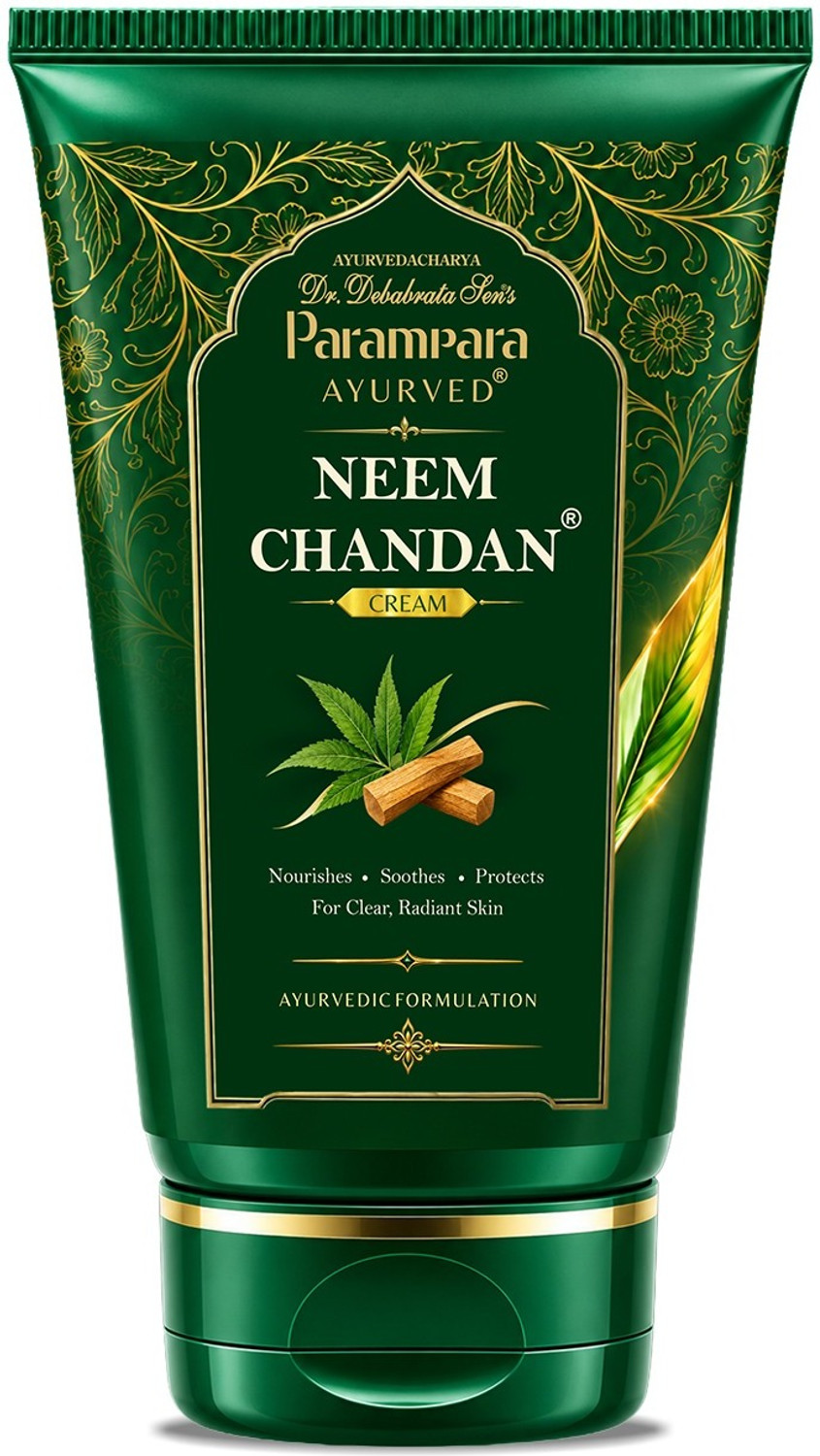 Image of Parampara Ayurved Neem Chandan Cream for Revitalizes Skin & Removes Blemishes 125g (125 g)