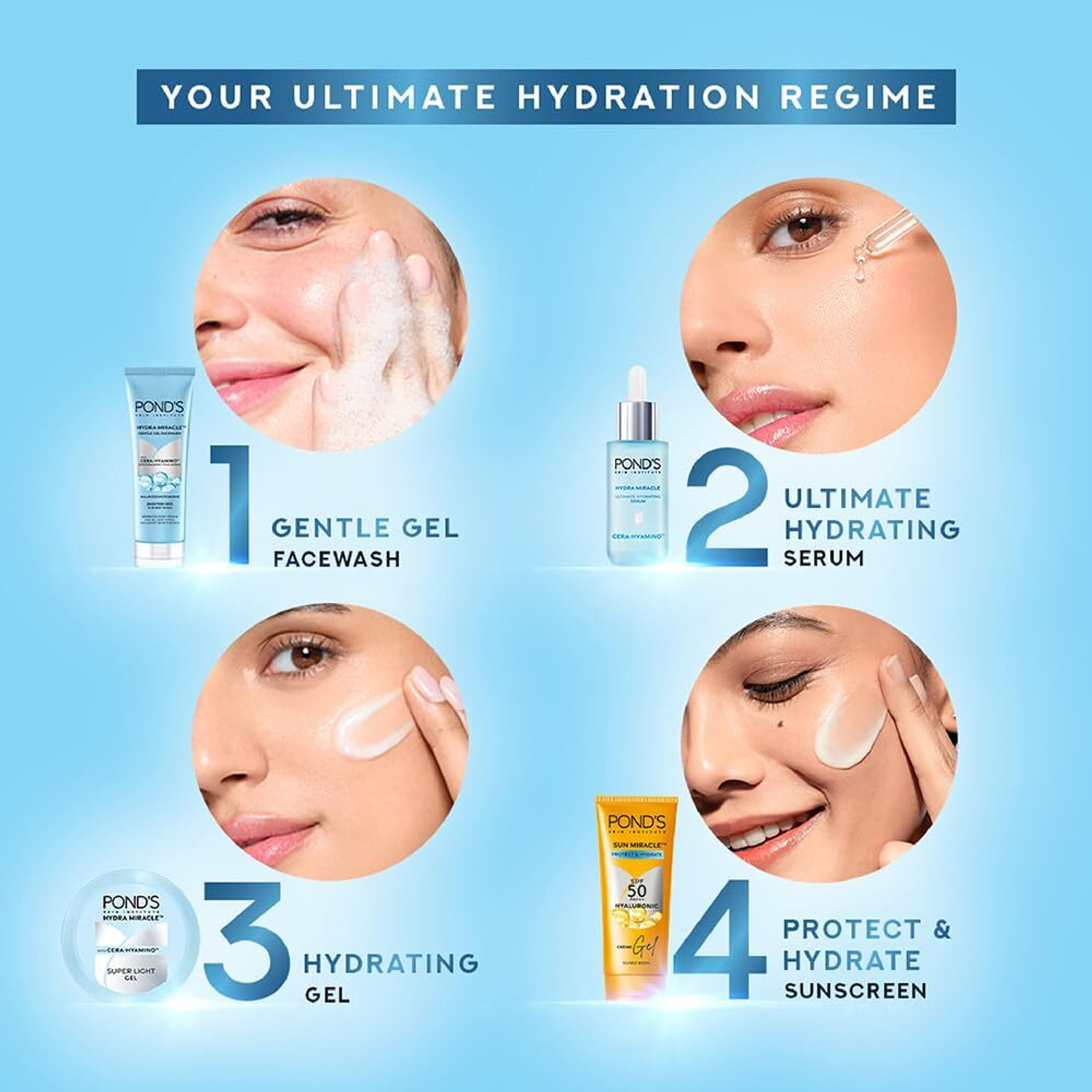 Image of POND's Hydra Miracle | Super Light Gel | With Cera-Hyamino