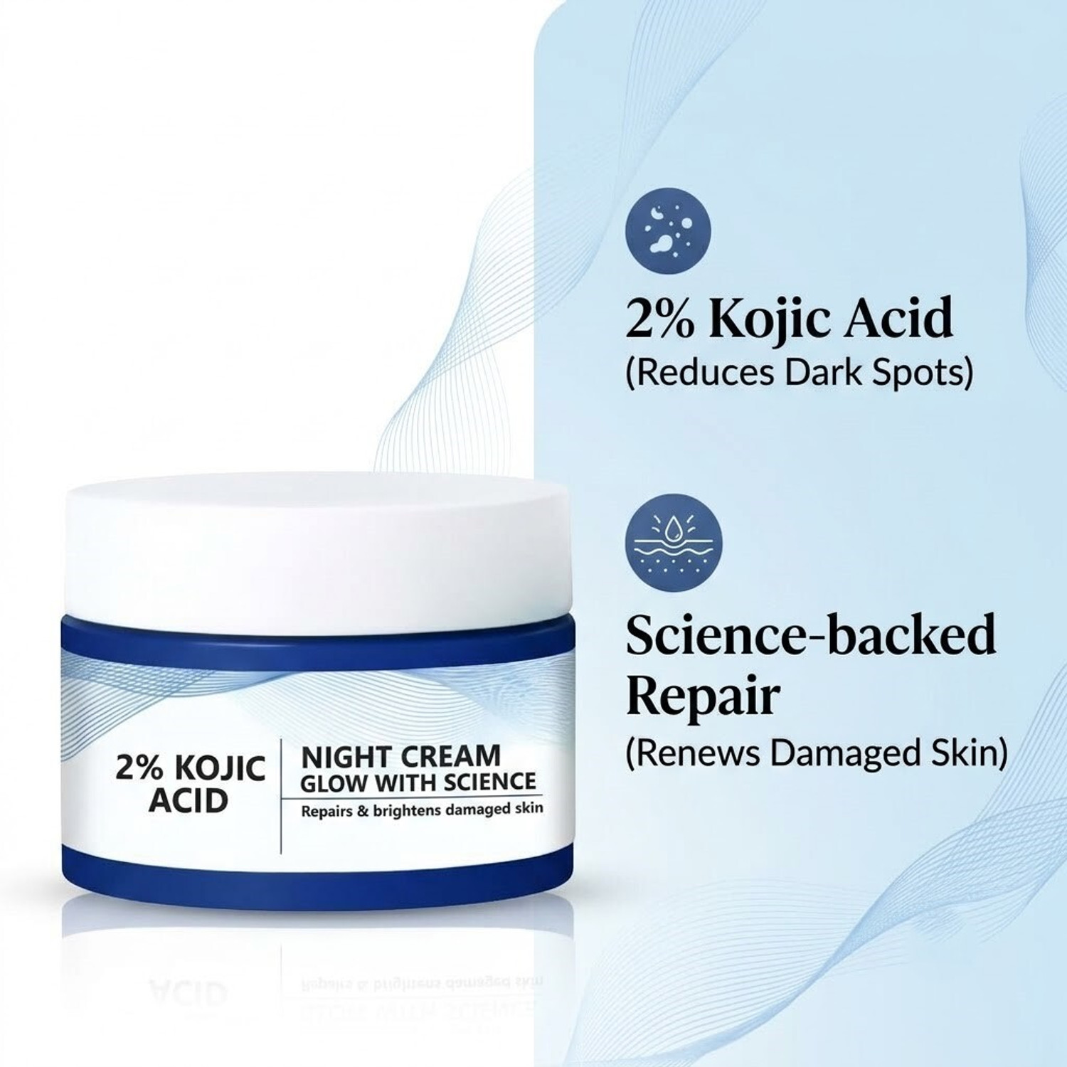 Image of cosemi Night Repair Cream for Dark Spots Skin Brightening and Deep Overnight Hydration