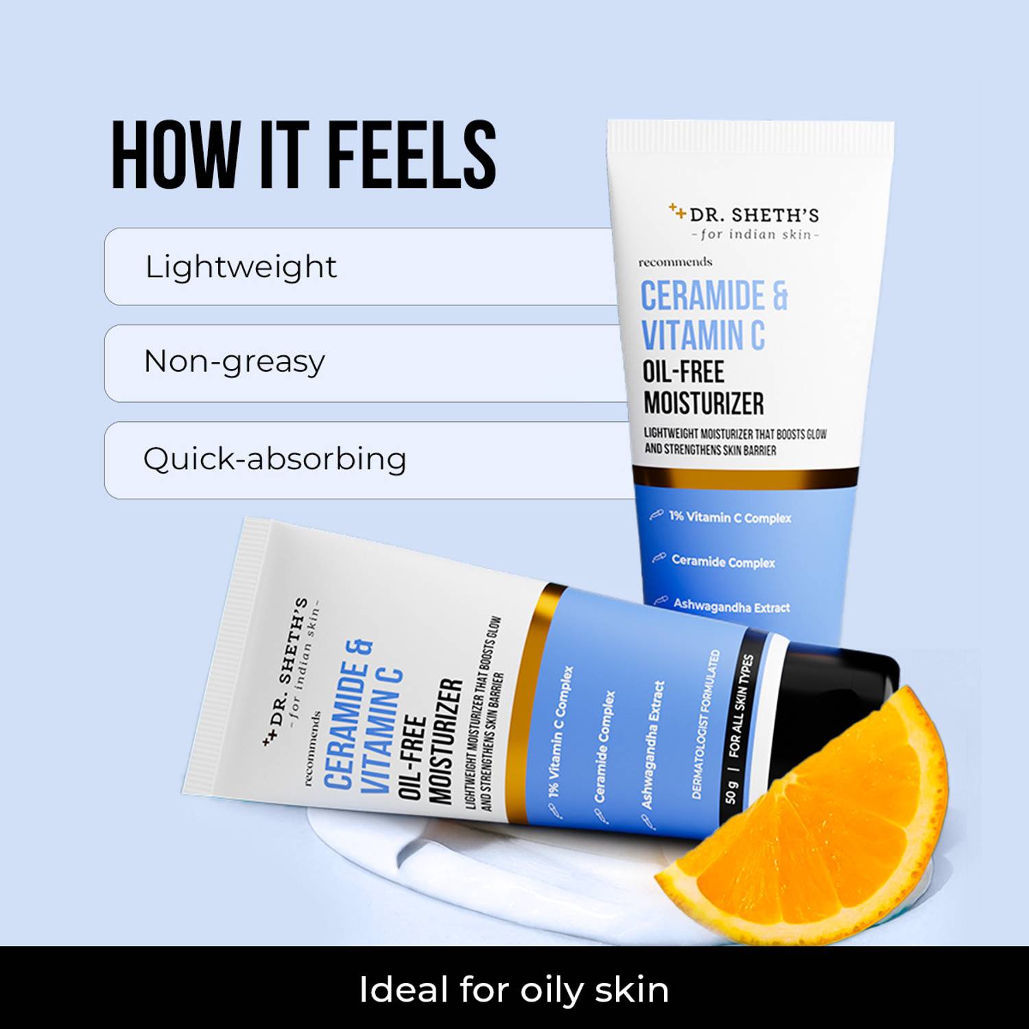 Dr. Sheth’s Ceramide & Vitamin C Oil-free Moisturizer 50g - Image 4