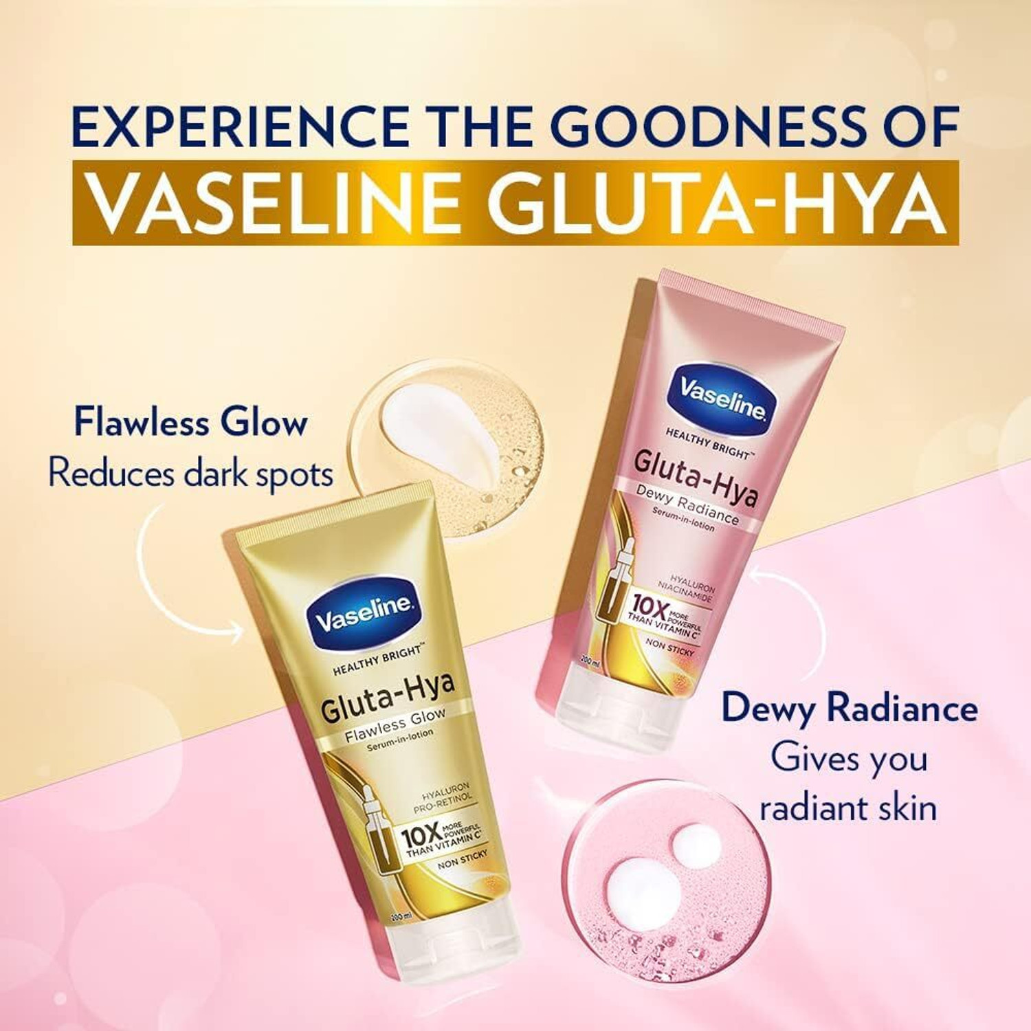 Image of Vaseline Gluta-Hya Dewy Radiance Lotion for Face & Body (200ml)