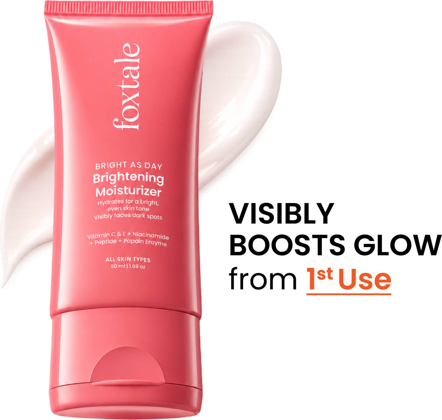 Foxtale Brightening Moisturiser with Vitamin C & Niacinamide 50ml - Image 1