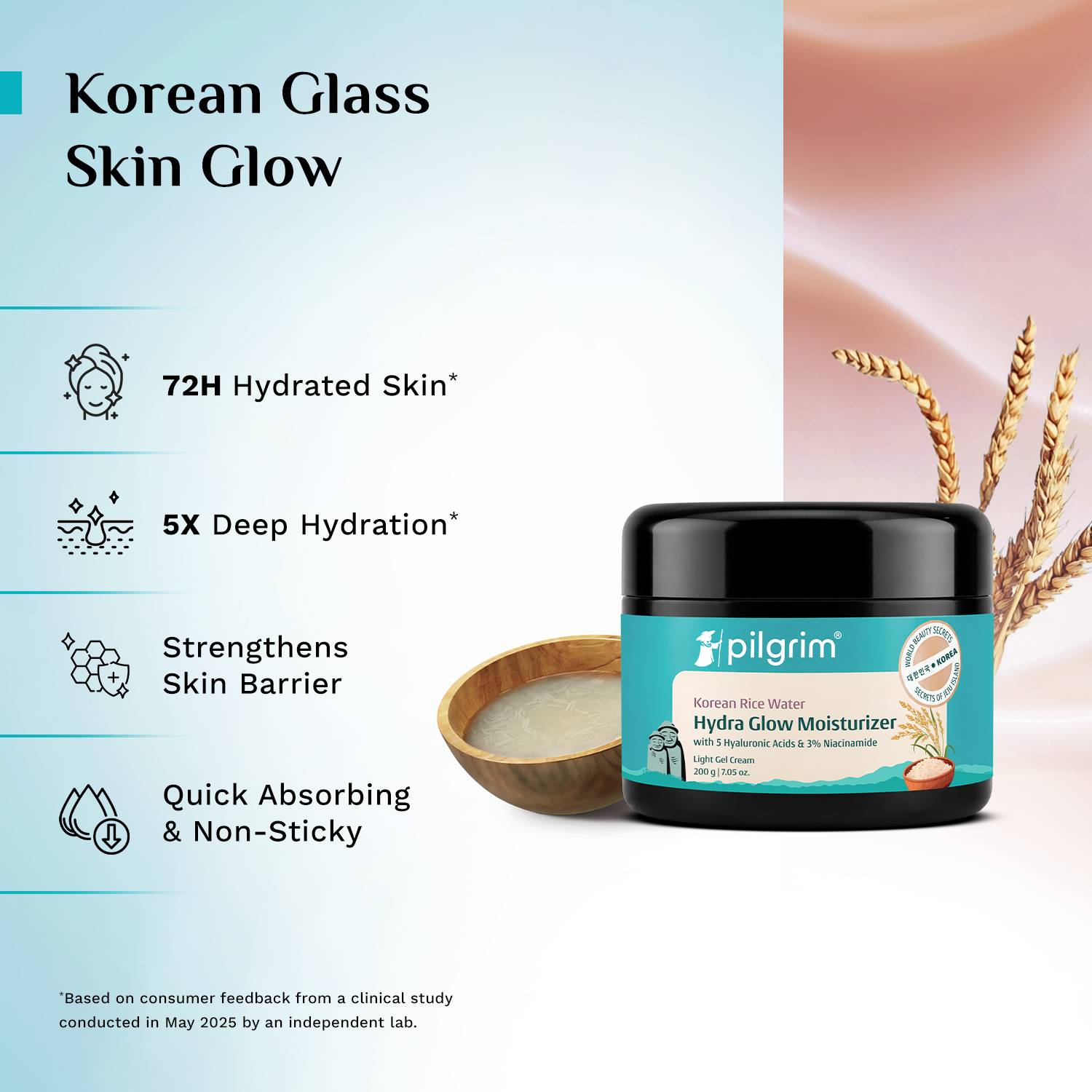 Pilgrim Korean Rice Water Hydra Glow Brightening Moisturizer - Image 2