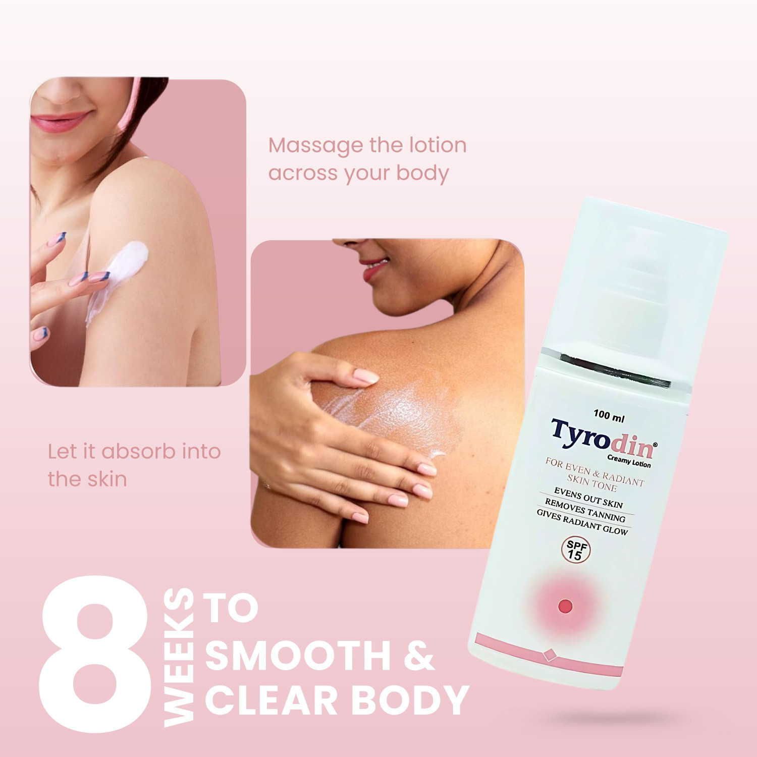 Image of Tyrodin Creamy Lotion For Body tan Removal 100ml