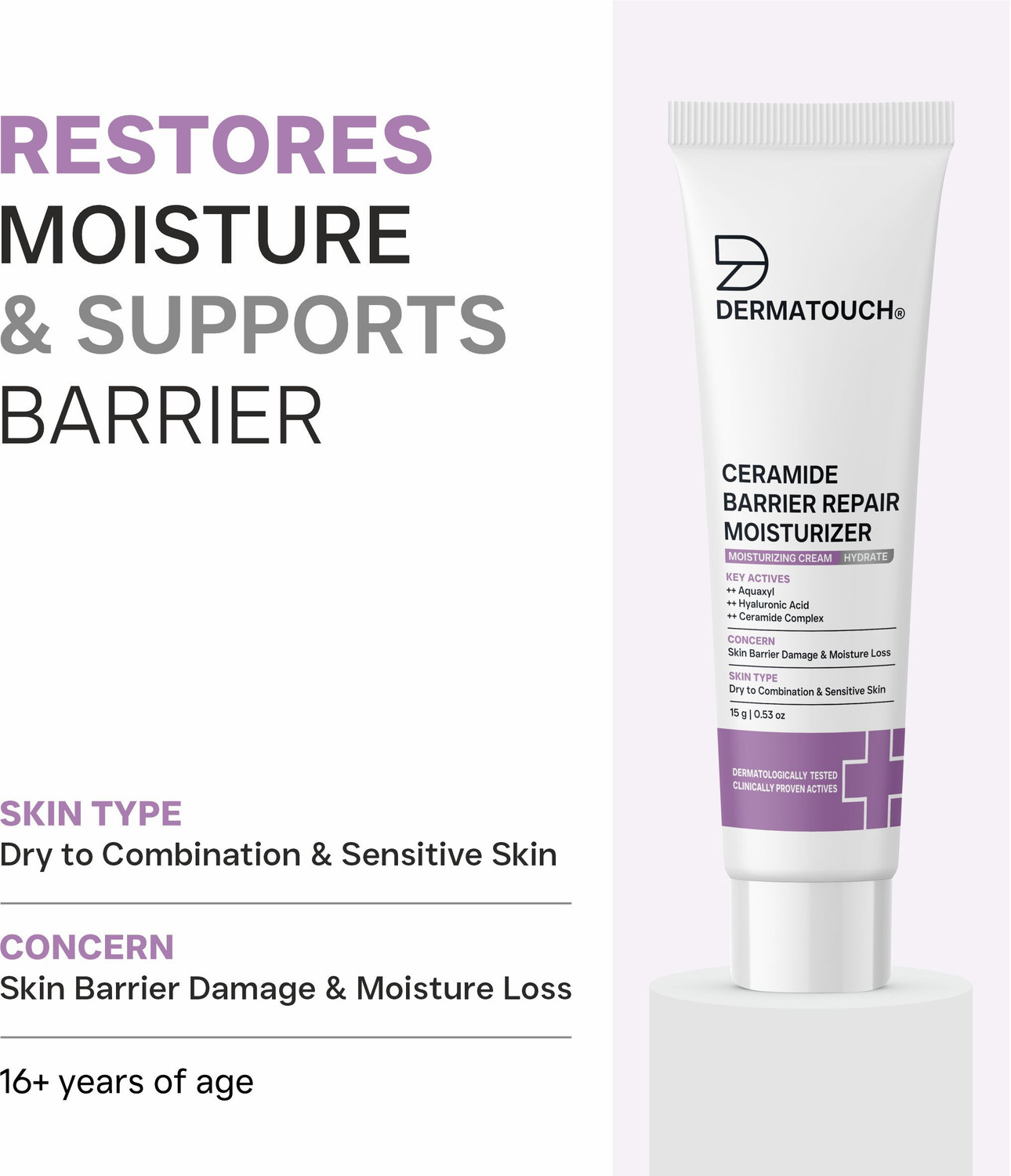 Image of Dermatouch Ceramide Barrier Repair Moisturizer | Deep Hydration and Barrier Support |