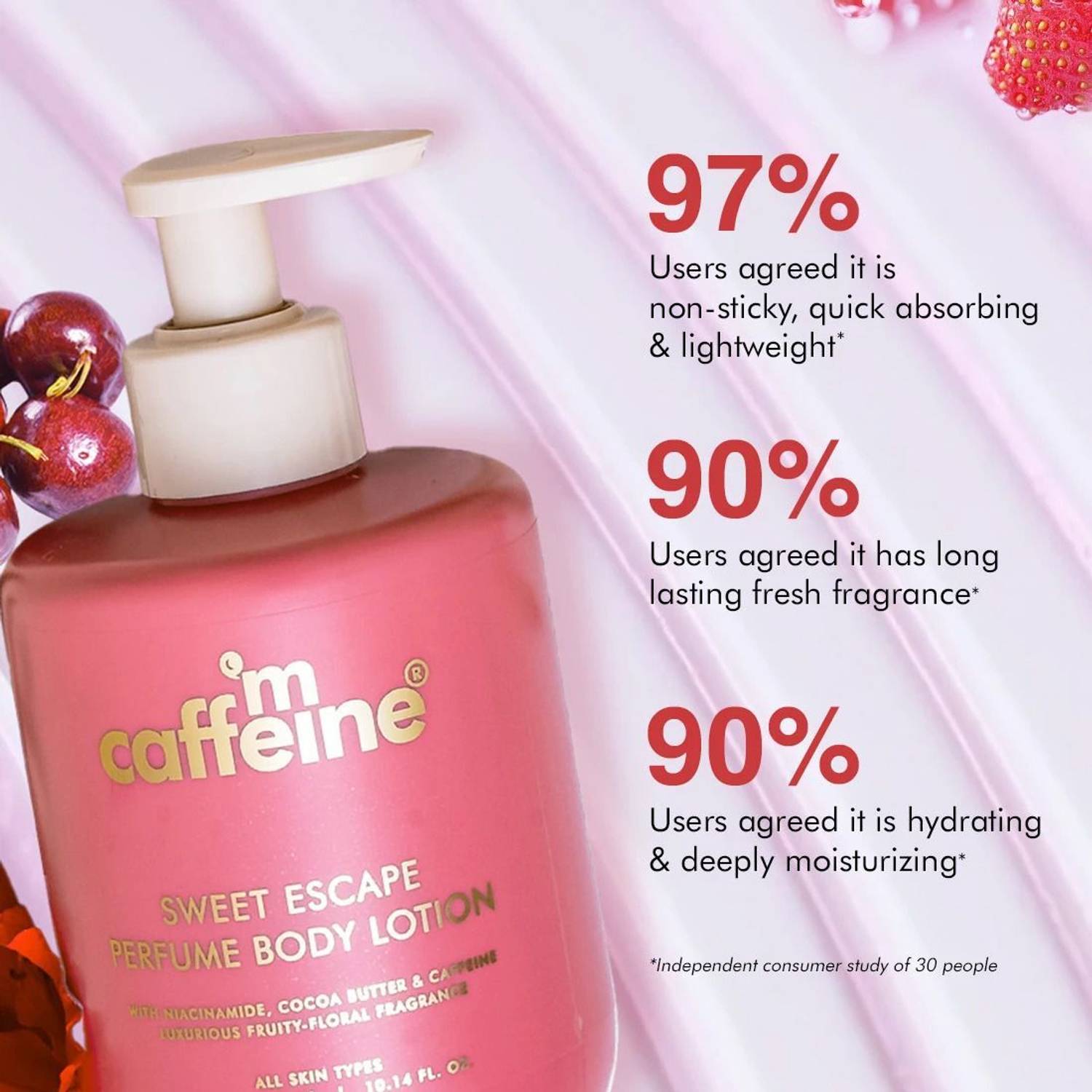 mCaffeine Sweet Escape Perfume Body Lotion 300ml - Image 5