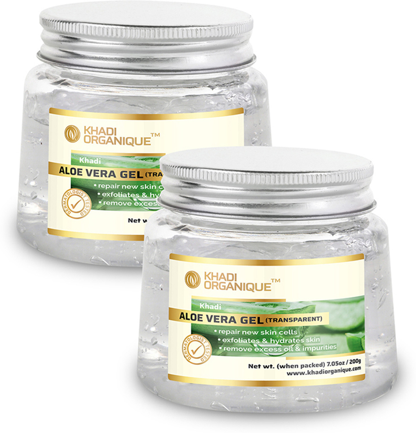 Image of khadi ORGANIQUE 100 % Pure Aloe Vera Gel (TRANSPARENT)