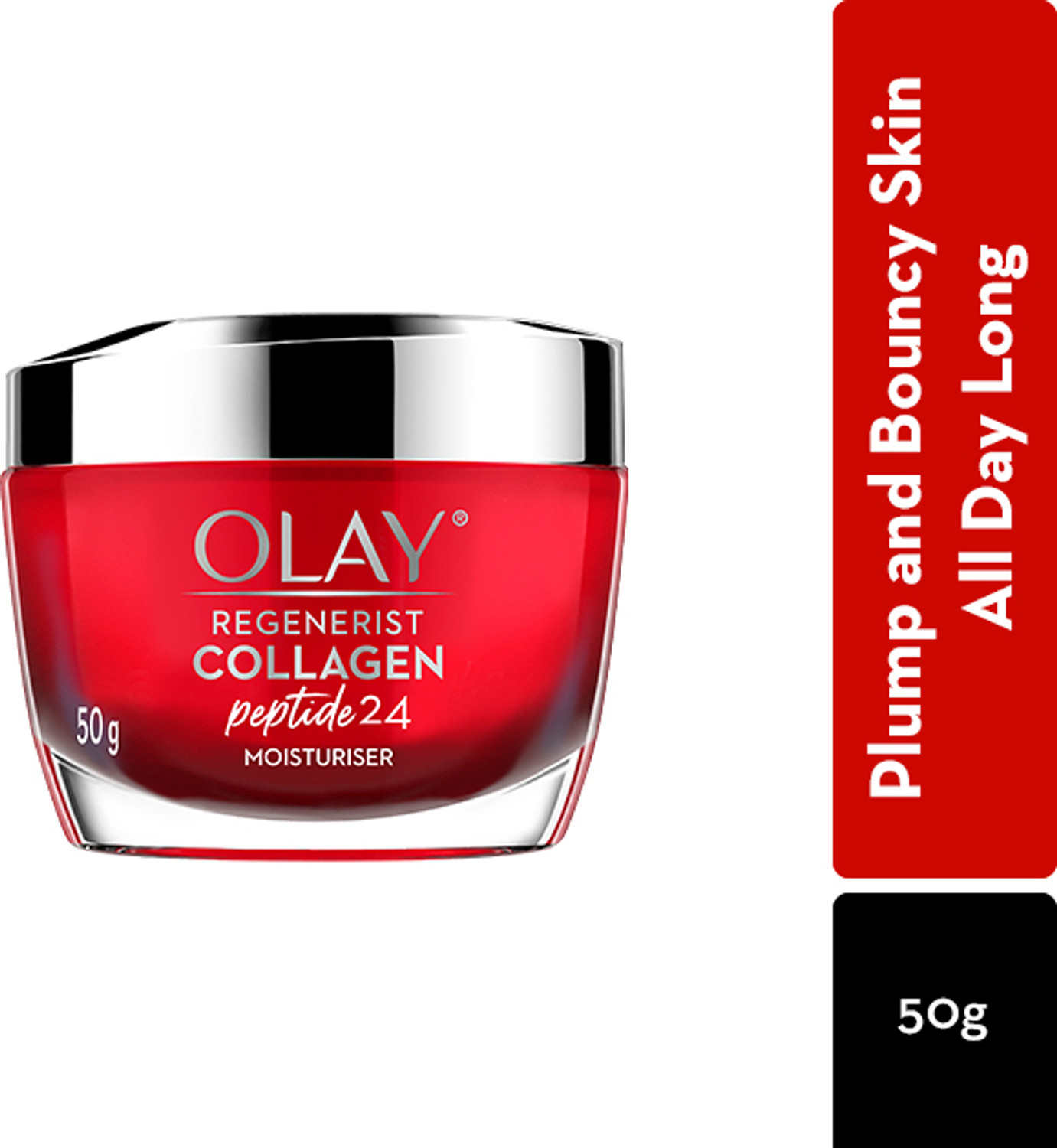 Image of OLAY Collagen Peptide 24 Face Cream with Collagen Peptide and Niacinamide improves skin resilienceand hydrates for plumping and bouncylooking skin Suitable for Normal, Dry, Oily & Combination skin (50 g)