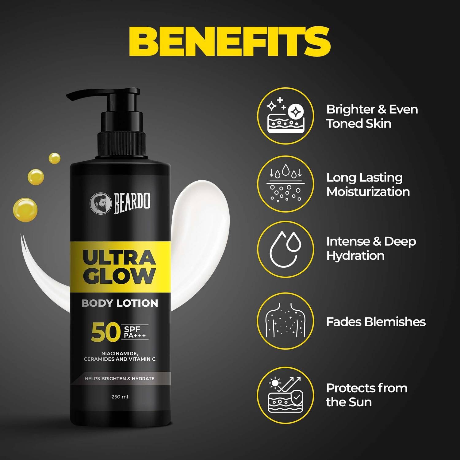BEARDO Ultraglow SPF 50 Body Lotion for Men - Image 4