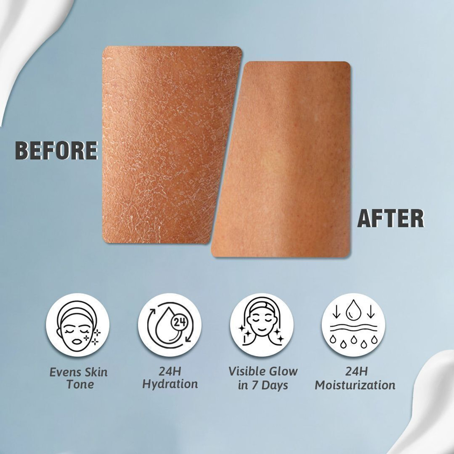 Image of GLAMVEDA Rice & Ceramide Glass Skin Body Lotion | Moisturizer | 24 hrs Moisture lock