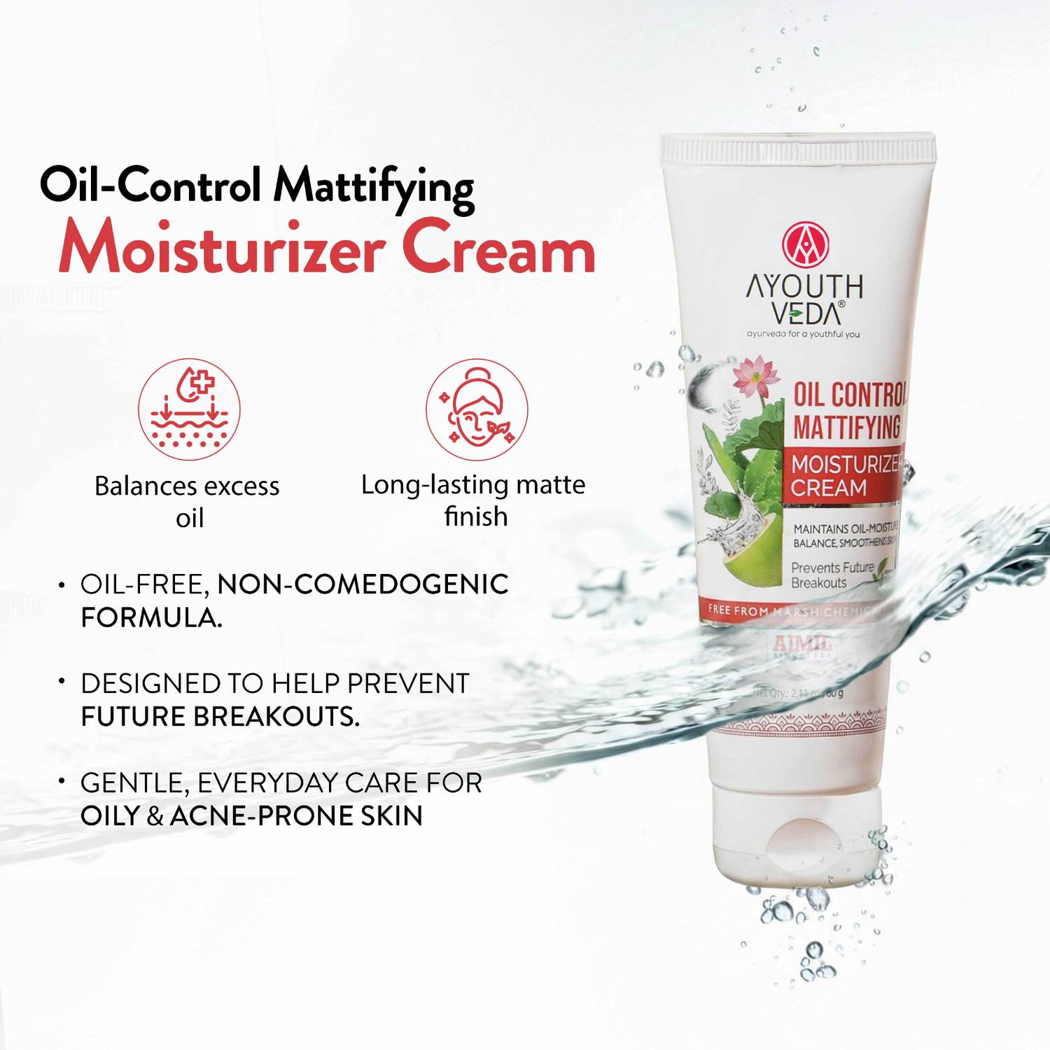 AYOUTHVEDA Oil Control Mattifying Moisturizer Cream - Image 3
