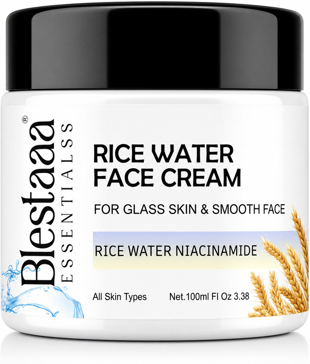 Image of blestaaa essentialss Rice Water Face Cream for Skin Whitening & Brightening