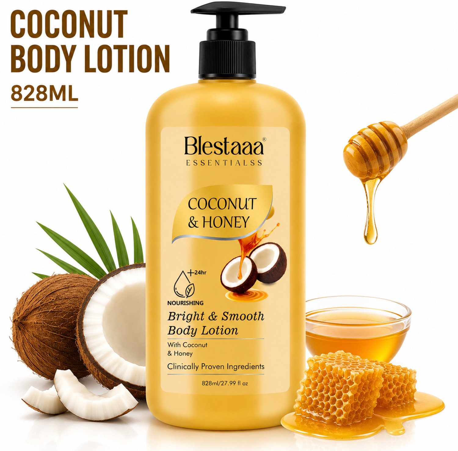Image of blestaaa essentialss Coconut & Honey Lotion for Long-Lasting Moisture & Softness