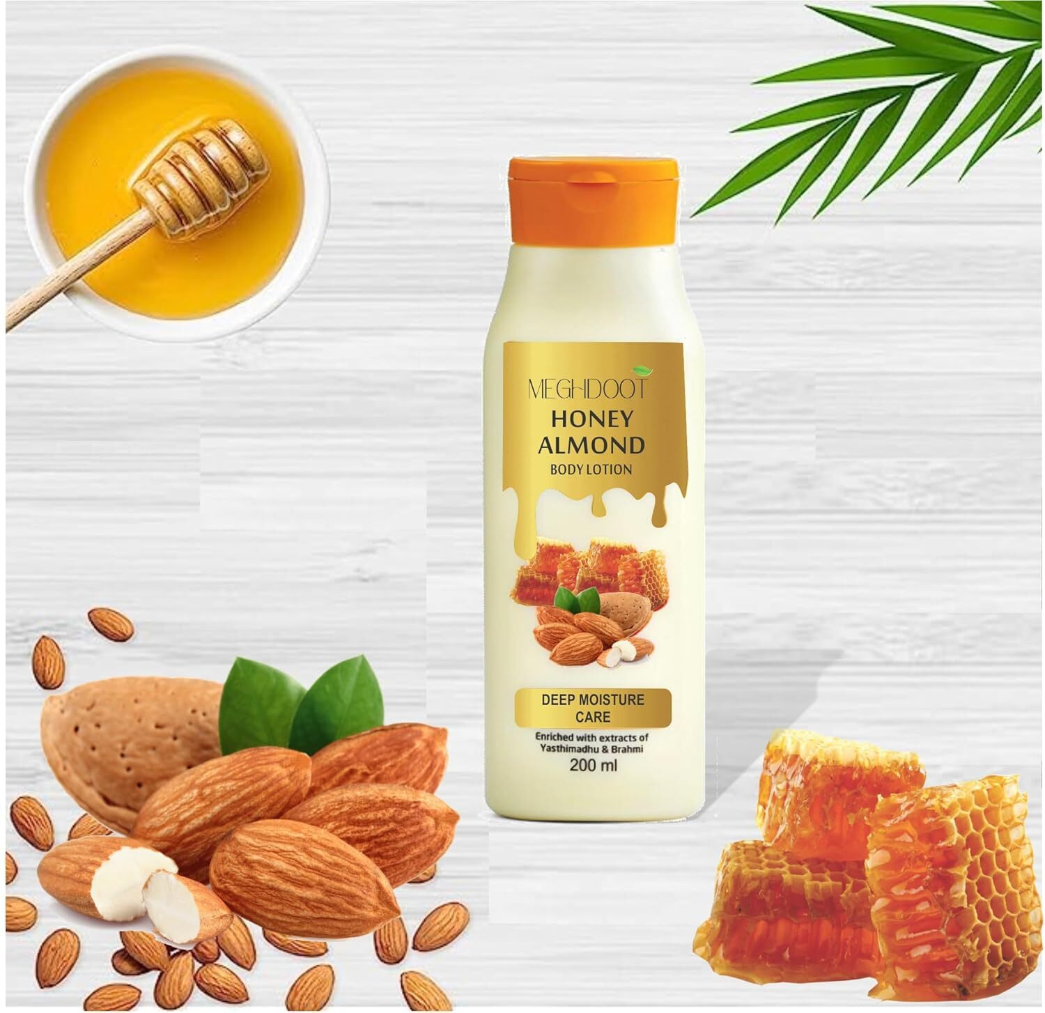 Image of MEGHDOOT Honey Almond Body Lotion For Deep Moisture Care