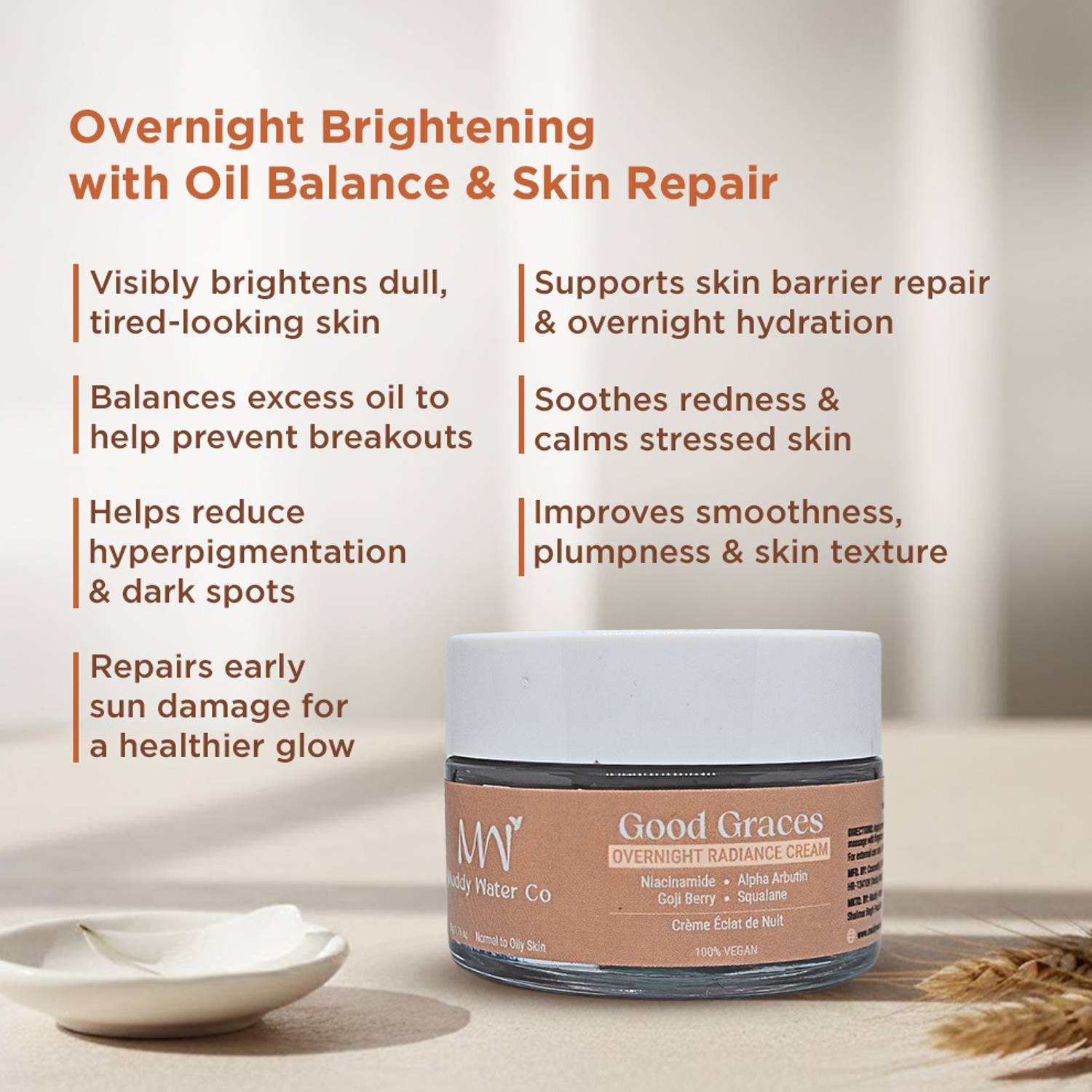 Muddy Water Co Good Graces Overnight Radiance Cream - Image 4