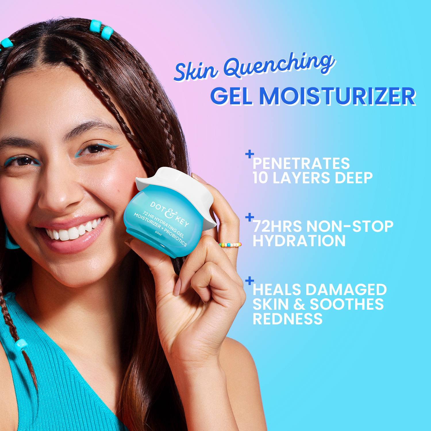 Dot & Key 72hrs Hydrating Gel Moisturizer with Probiotics 60ml - Image 5