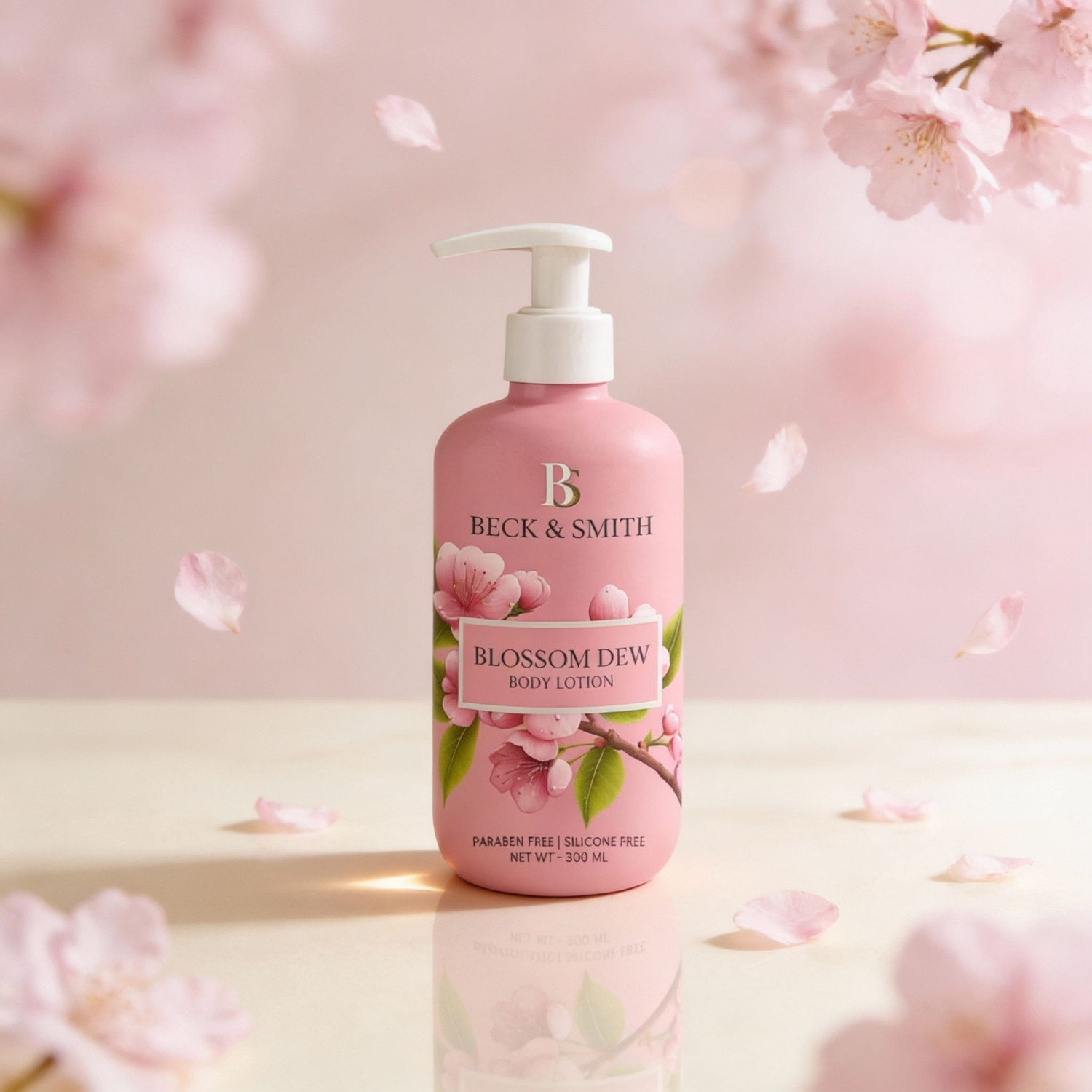 Image of BECK AND SMITH Blossom dew moisturiser body lotion for men and women for normal to dry skin